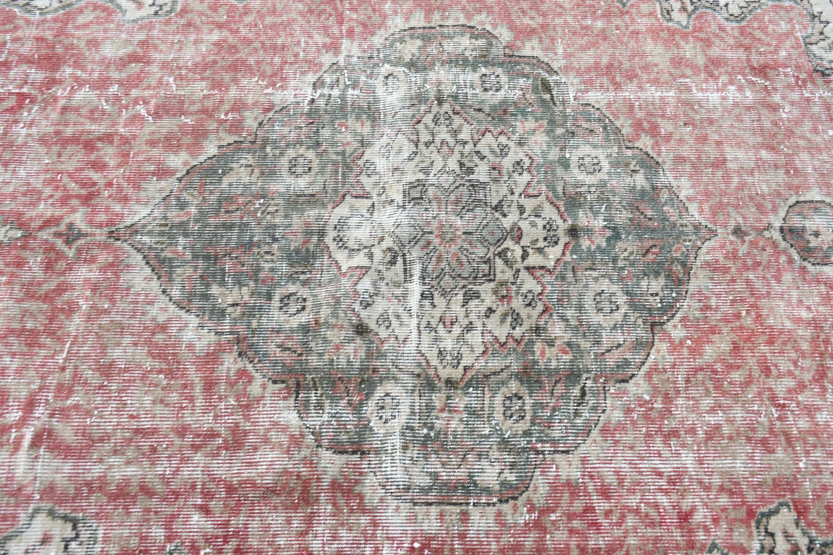 Oriental Rug, Home Decor Rug, Rugs for Living Room, Vintage Rugs, Turkish Rugs, Red Kitchen Rug, Indoor Rug, Dorm Rug, 4.1x6.9 ft Area Rug