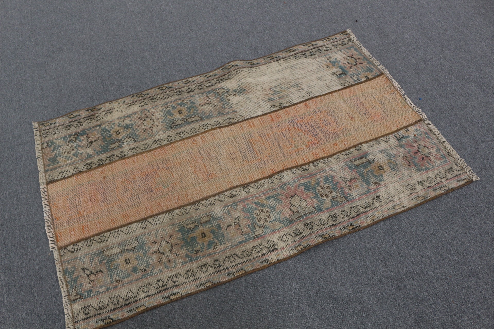 Yün Halılar, 2.8x4.4 ft Küçük Halı, Yatak Odası Halısı, Türk Halısı, Organik Halı, Vintage Halı, Mavi Yer Halıları, Araba Paspas Halıları, Araba Paspas Halıları