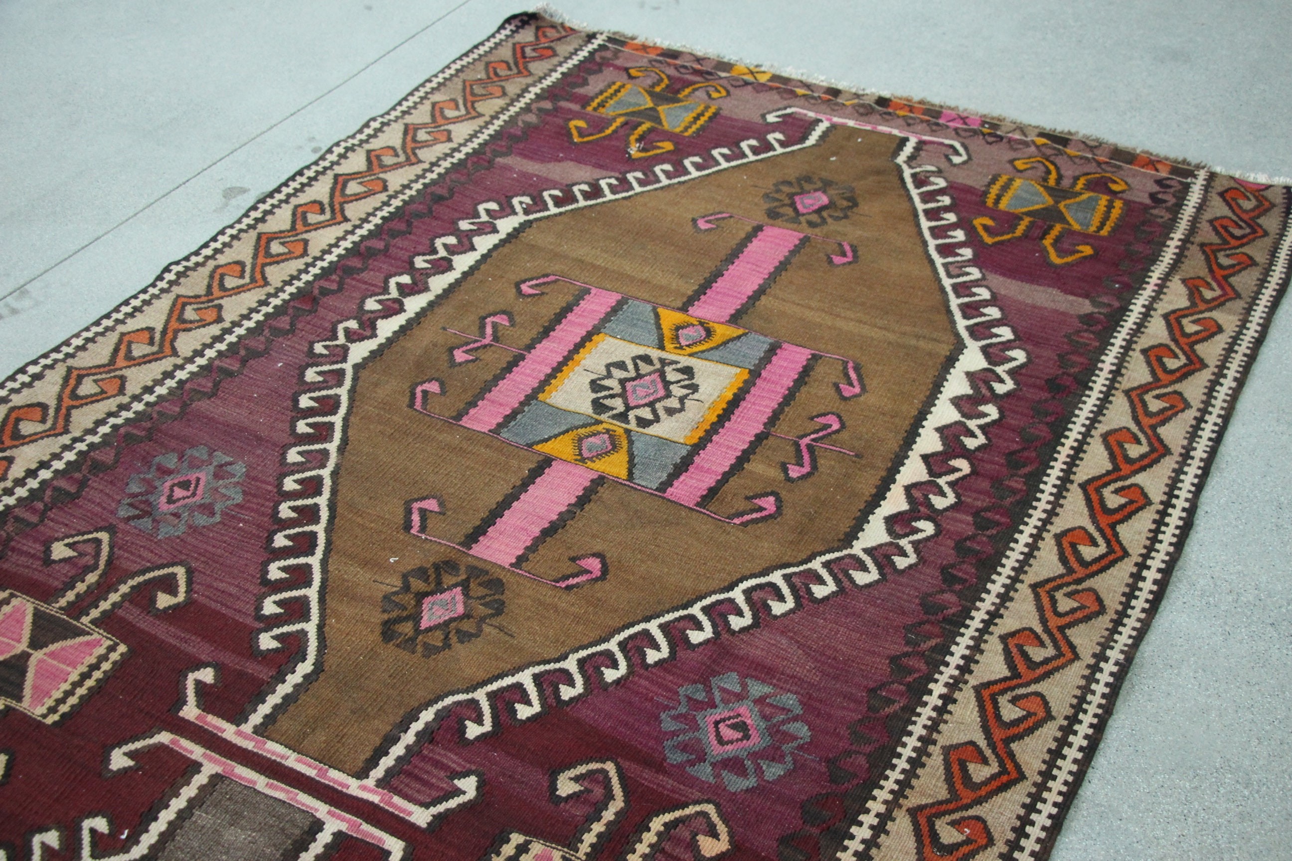 Koridor Halısı, Vintage Halı, Gökkuşağı Ev Dekor Halısı, Türk Halıları, Yer Halıları, Kilim, Koridor Halısı, 4.5x14.3 ft Runner Halıları, Ev Dekor Halısı