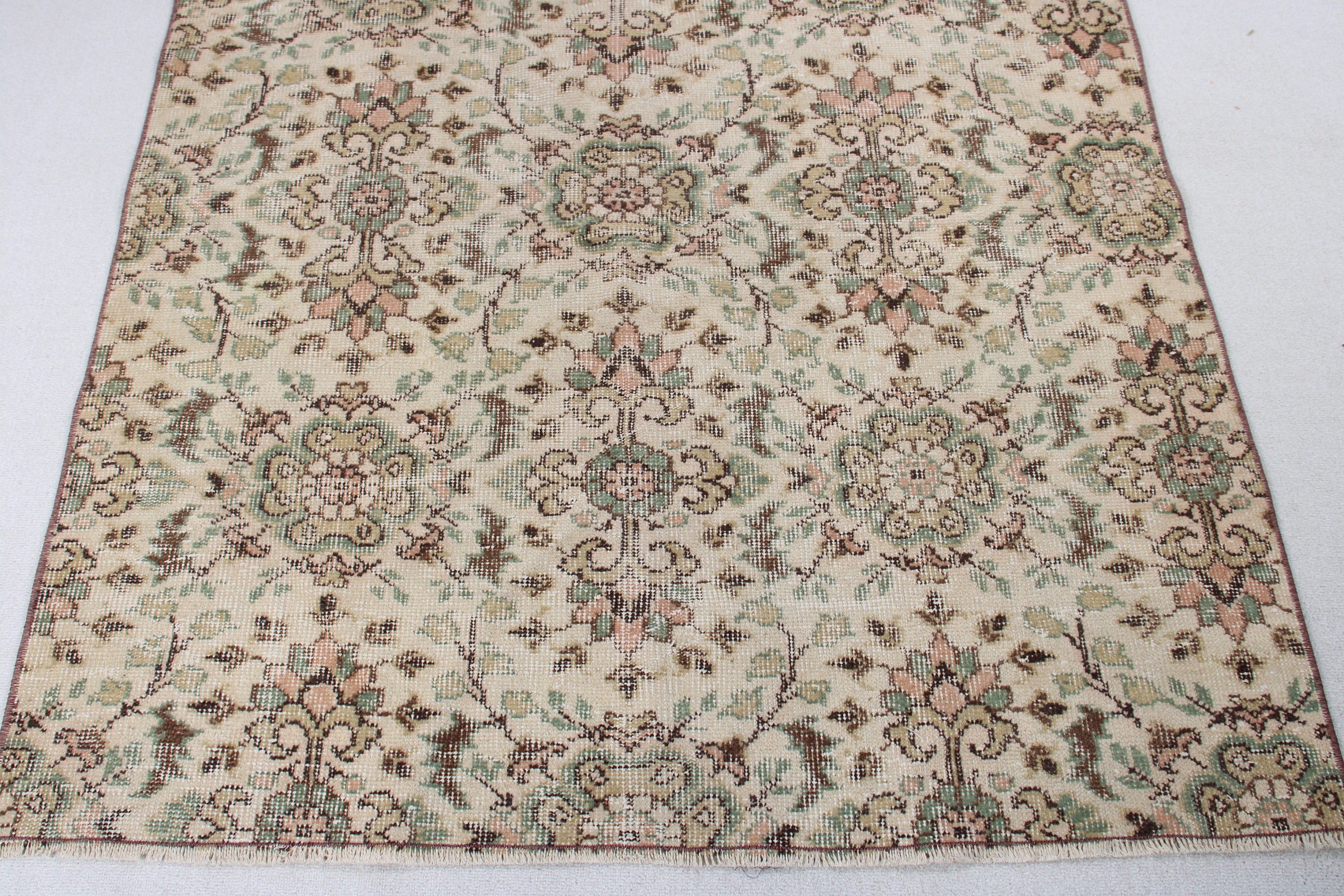 Vintage Halılar, Bej El Dokuma Halılar, Türk Halısı, Mutfak Halısı, Açıklama Halıları, Anadolu Halıları, Çocuk Halıları, 4,3x7,6 ft Alan Halıları, Boho Halısı