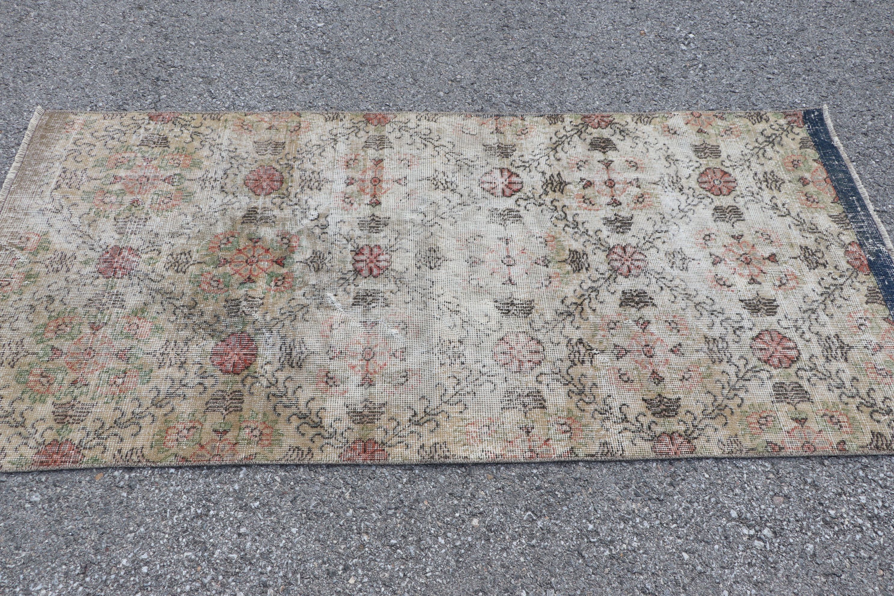 3.1x6.6 ft Accent Rugs, Vintage Rug, Beige Oriental Rugs, Bohemian Rugs, Entry Rug, Turkish Rug, Home Decor Rug, Nursery Rugs