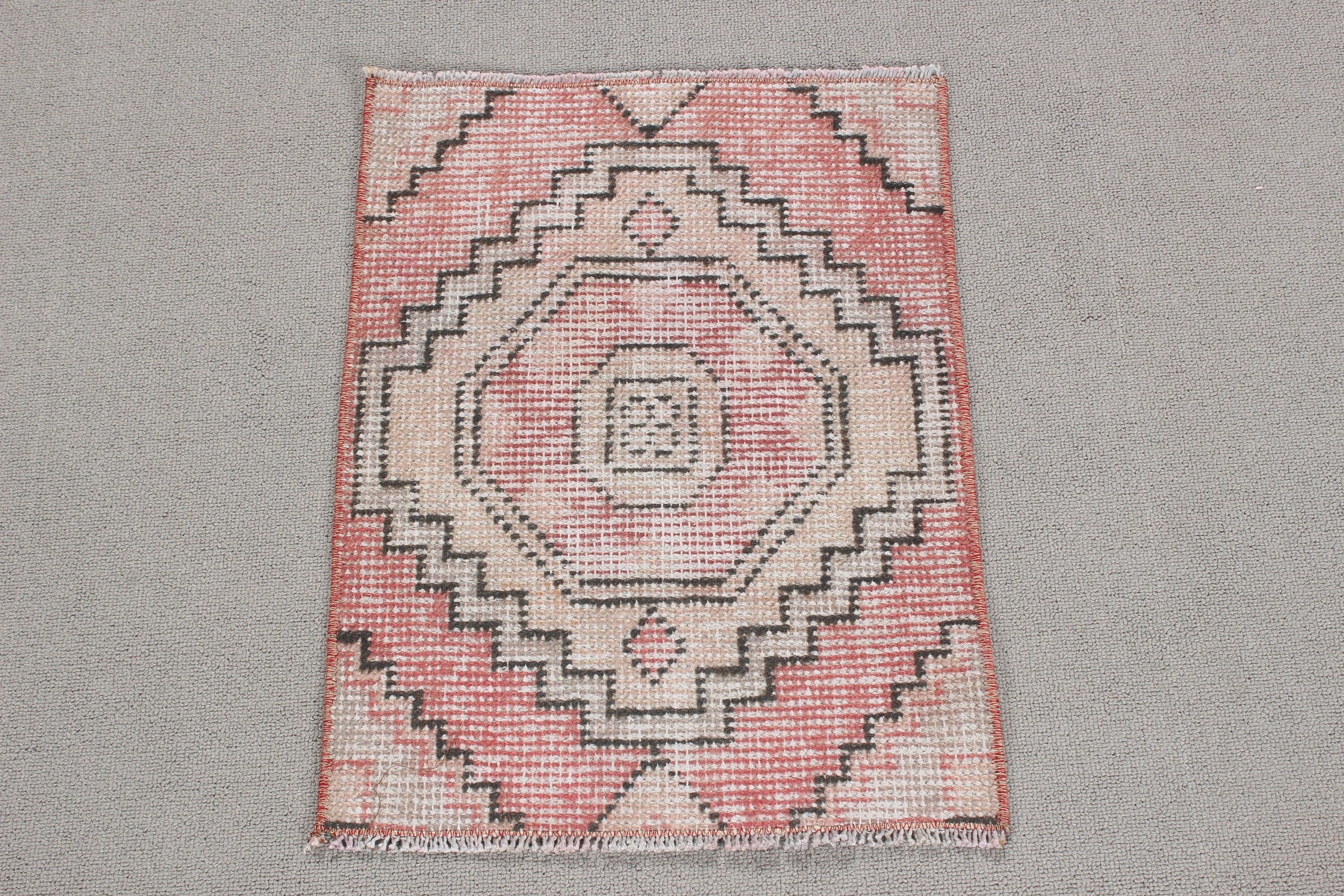 Beige Floor Rugs, Wall Hanging Rug, Door Mat Rug, Turkish Rugs, Geometric Rugs, 1.3x1.7 ft Small Rugs, Boho Rug, Vintage Rugs, Kitchen Rug