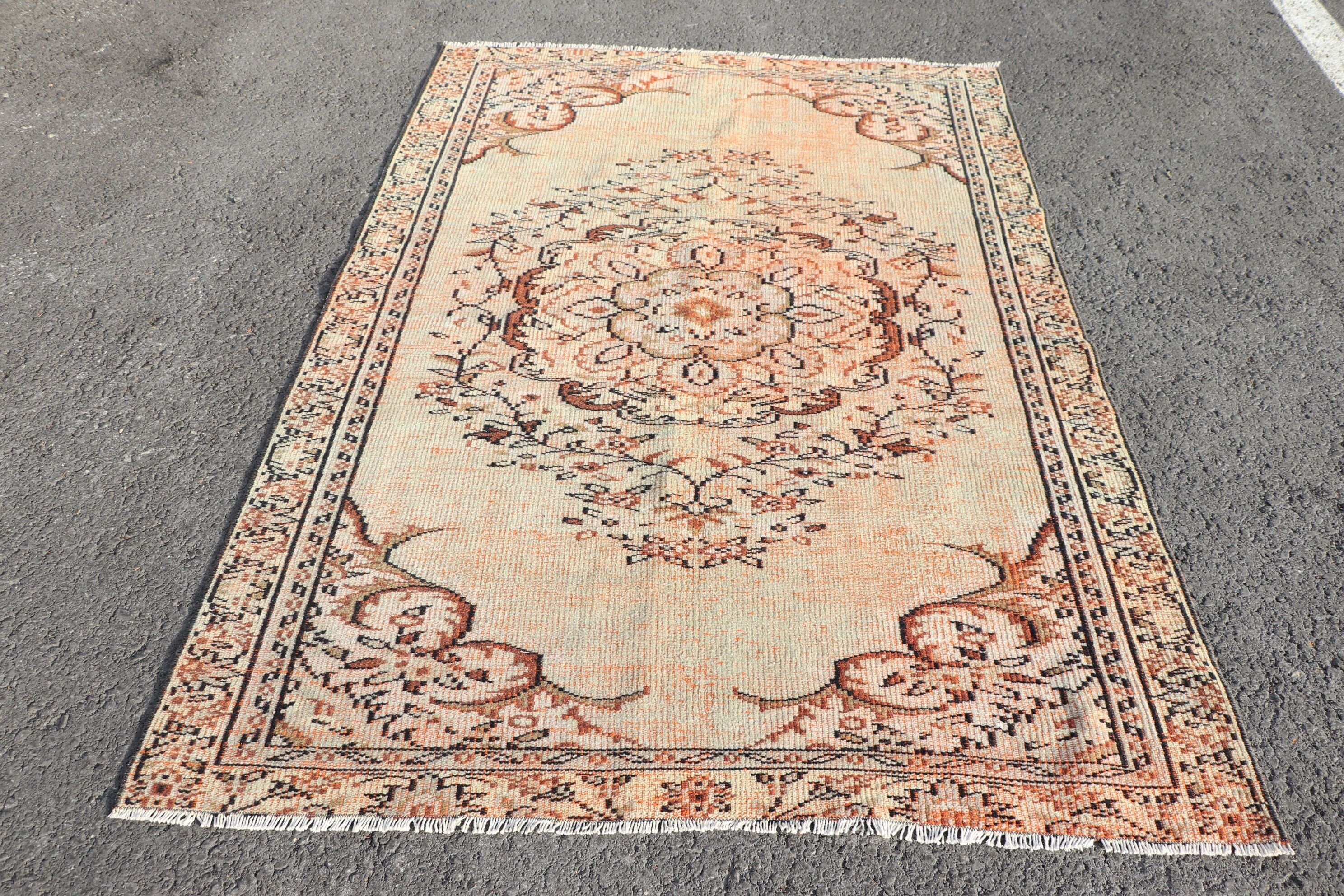 Vintage Halı, Çocuk Odası Halıları, 4,9x7,1 ft Alan Halısı, Yemek Odası Halıları, Turuncu Mutfak Halısı, Fas Halısı, Parlak Halılar, Yün Halı, Türk Halıları