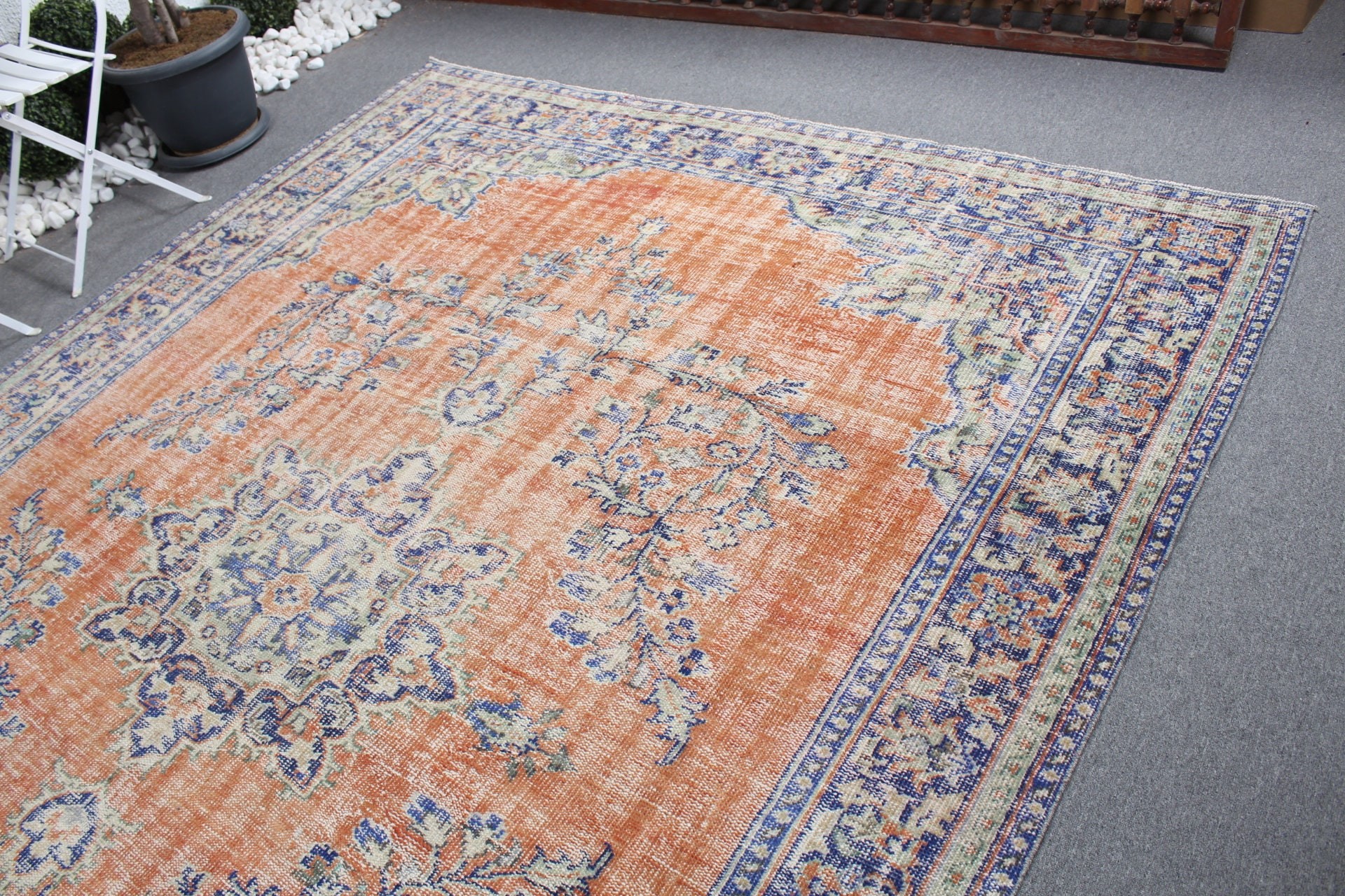 Dining Room Rug, Moroccan Rug, Red Oriental Rug, Oushak Rug, 7.4x10.2 ft Oversize Rug, Salon Rug, Turkish Rug, Old Rugs, Vintage Rugs