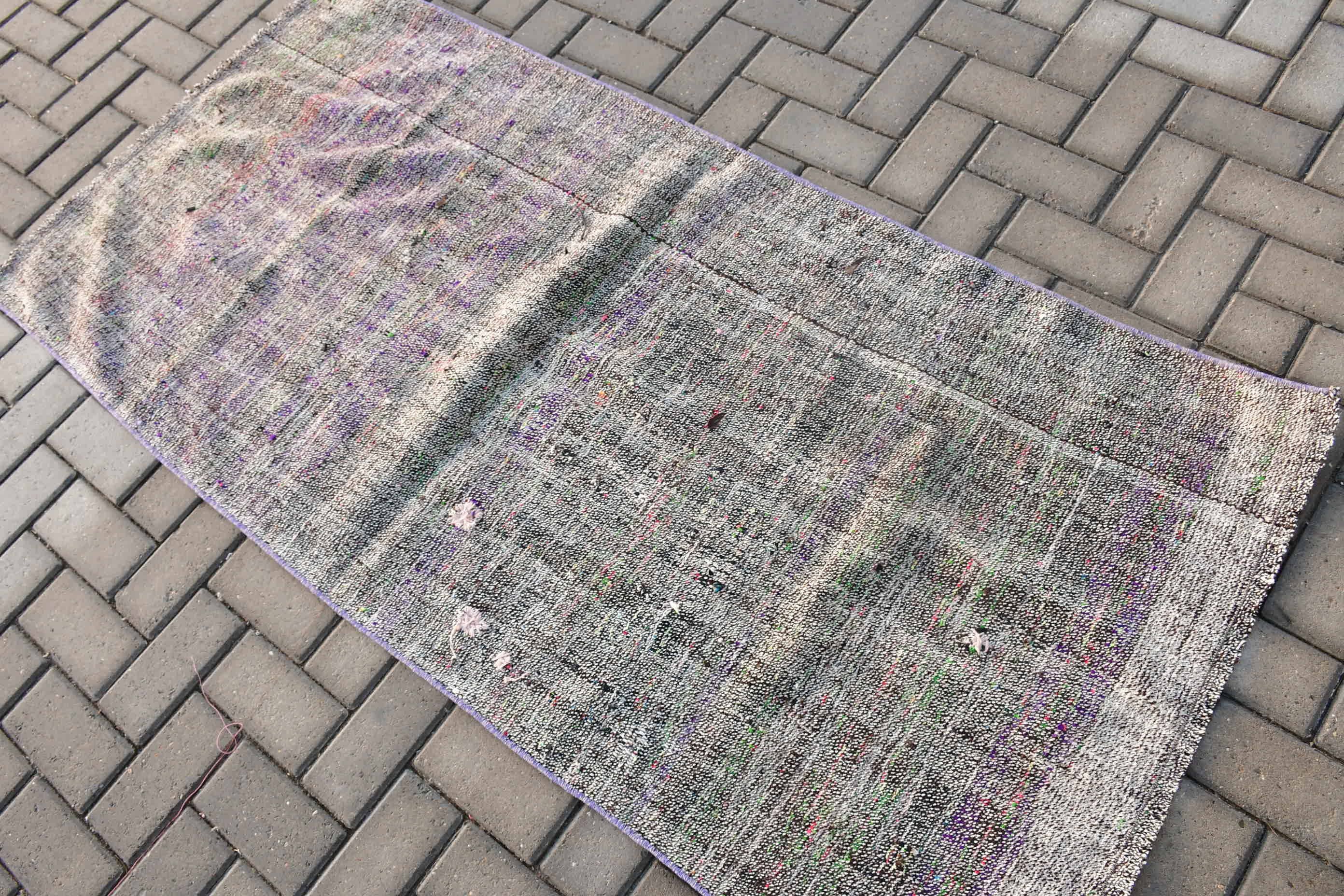 Bedroom Rugs, Vintage Rug, Entry Rug, Floor Rug, Rugs for Entry, Purple Oushak Rug, Turkish Rug, 3x6.1 ft Accent Rugs, Kitchen Rugs, Kilim