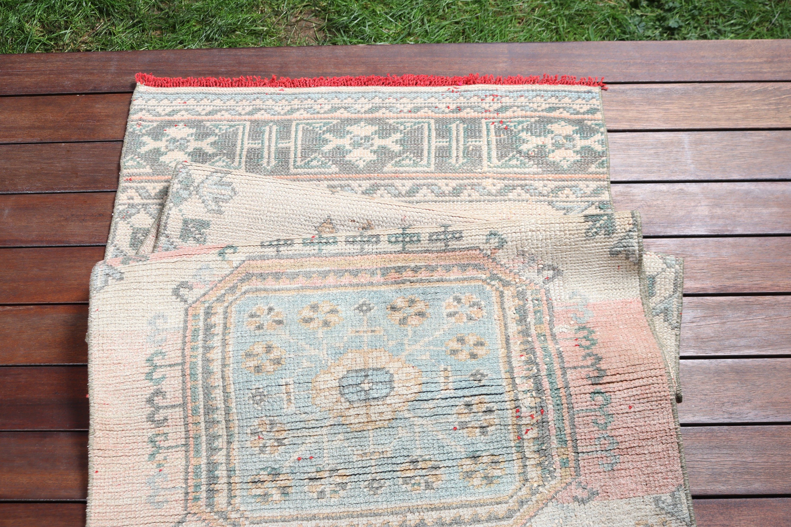 2.4x10.4 ft Runner Halı, Beni Ourain Runner Halıları, Bej Açıklama Halıları, Fas Halıları, Vintage Halılar, Türk Halıları, Mutfak Halısı, Aztek Halıları