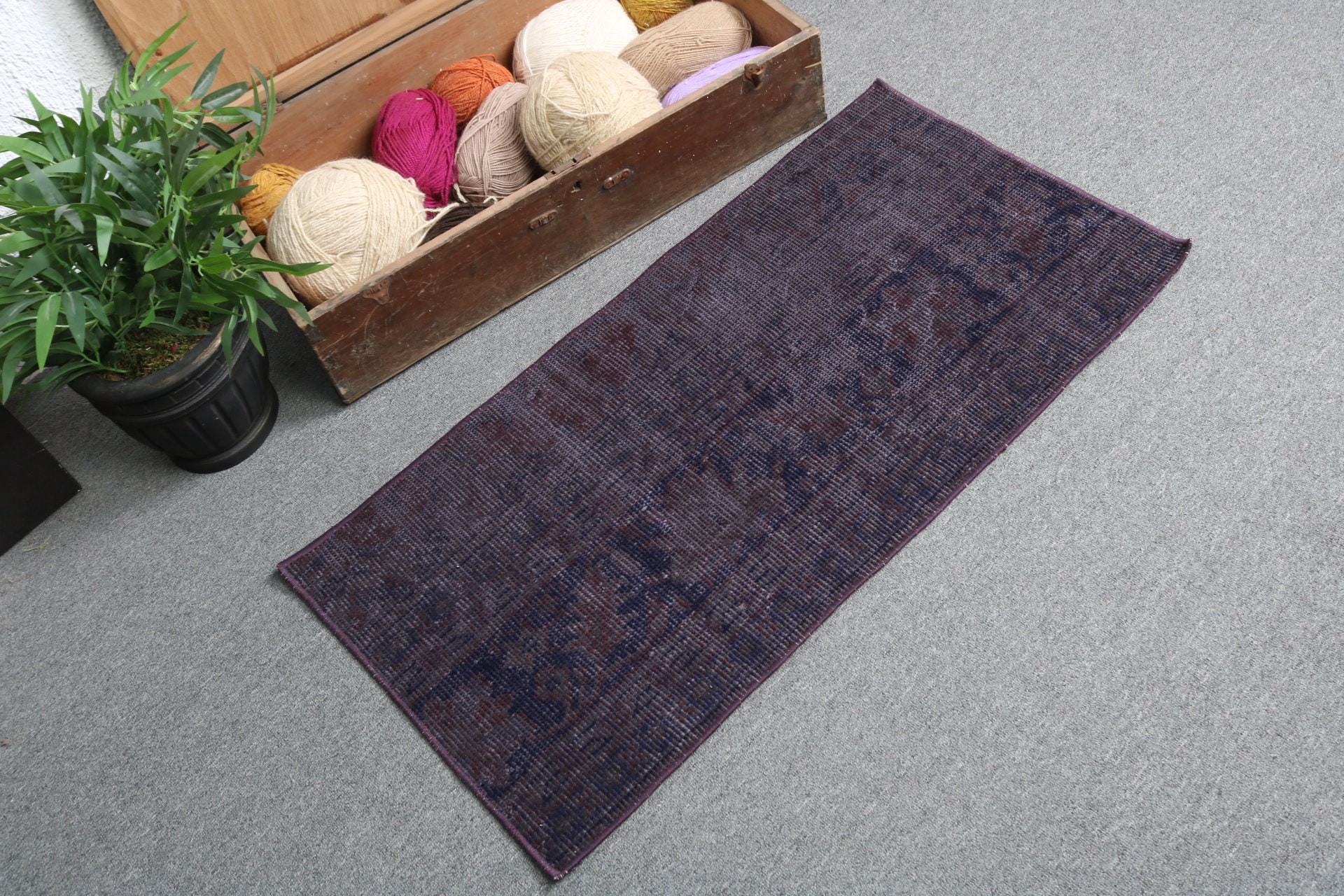 Çocuk Halıları, Ofis Halısı, 1.6x3.3 ft Küçük Halı, Paspas Halıları, Vintage Halı, Gri Ev Dekor Halıları, Anadolu Halısı, Türk Halısı, Geometrik Halı