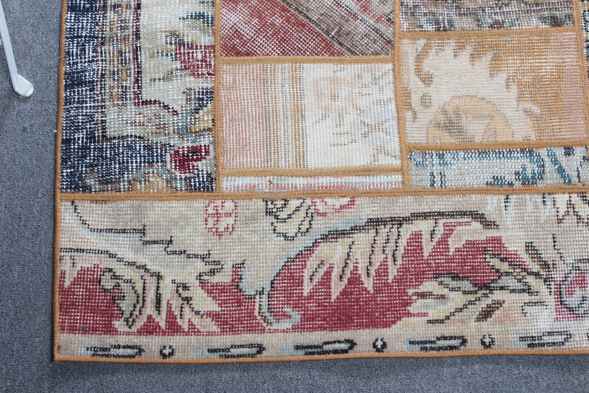 Turkish Rug, Vintage Rug, Wool Rug, Beige Bedroom Rug, Kitchen Rug, Dorm Accent Rug Rugs, Rugs for Entry, 3.1x7 ft Accent Rug, Antique Rug