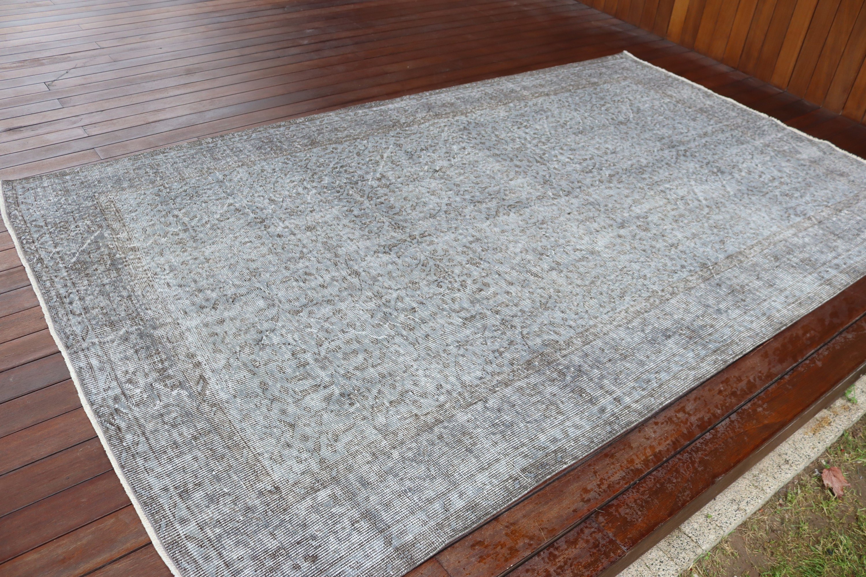 Turkish Rug, Handwoven Rugs, Vintage Rug, Anatolian Rug, Dining Room Rugs, Large Oushak Rugs, Gray Handwoven Rugs, 5.5x8.8 ft Large Rugs