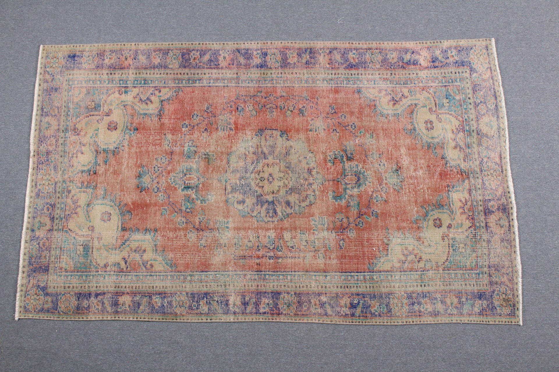 Ethnic Rug, Dining Room Rugs, Turkish Rug, Anatolian Rug, Red Oriental Rug, Vintage Rug, 4.9x8.3 ft Large Rugs, Bedroom Rug