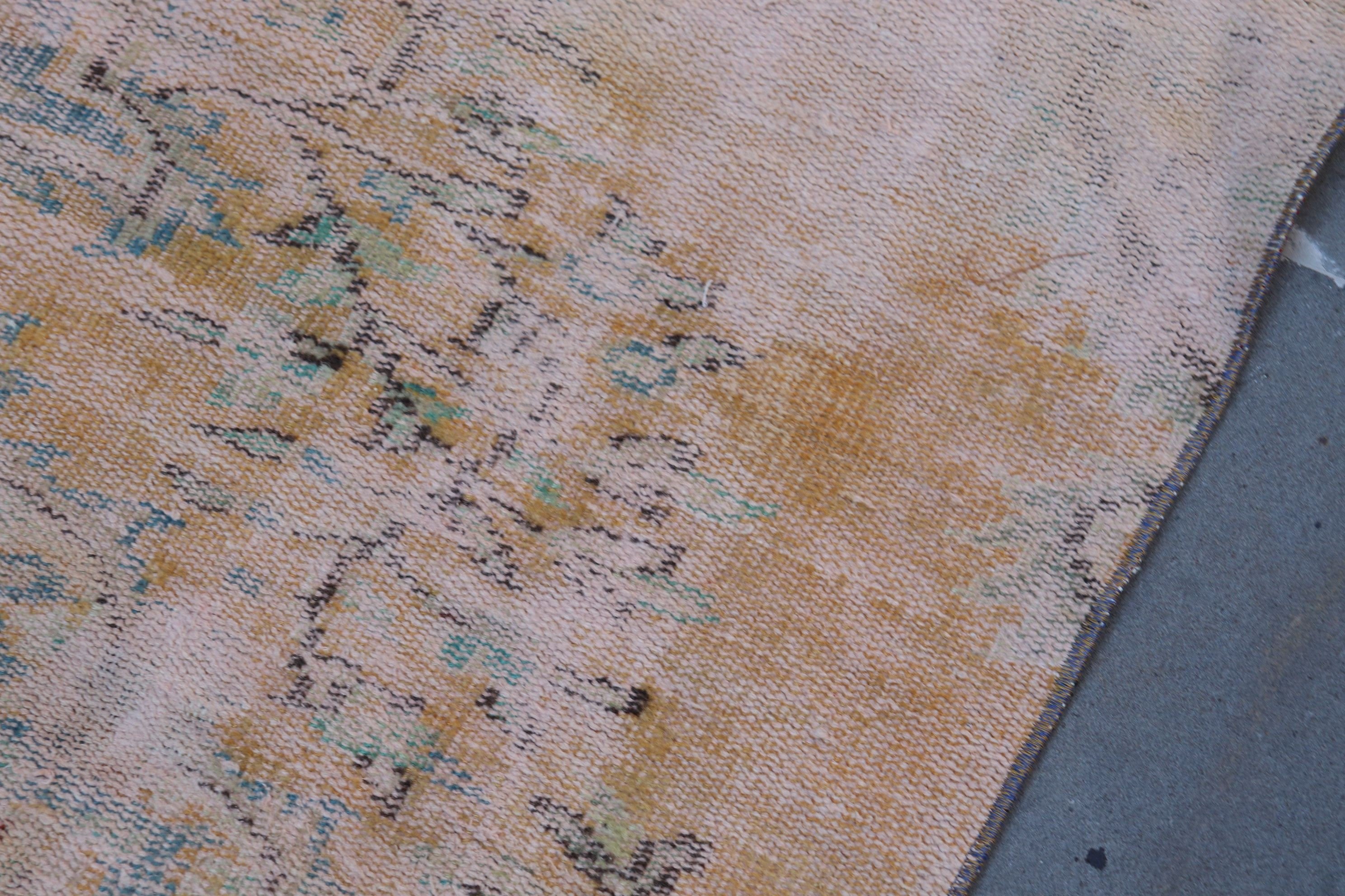 Oriental Rug, Turkish Rugs, Vintage Rugs, Oushak Rugs, Dorm Rug, 4.1x9.2 ft Area Rug, Dining Room Rugs, Orange Oriental Rug, Rugs for Floor