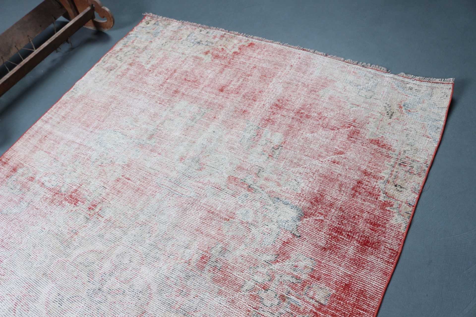 Turkish Rug, Dining Room Rugs, Oriental Rug, Pale Rug, Living Room Rugs, Red Oriental Rugs, Vintage Rugs, 5.6x9 ft Large Rugs