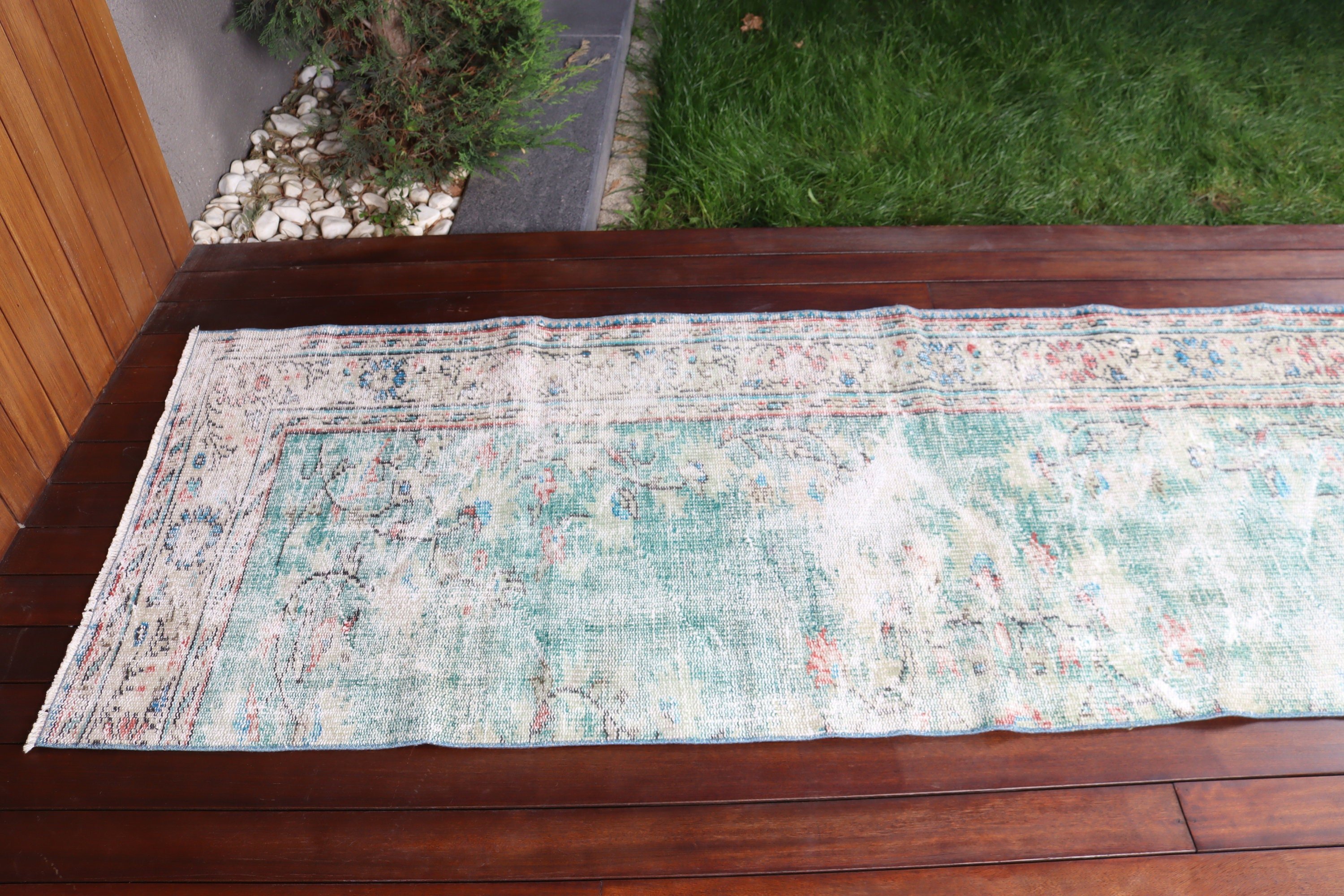 Cool Rugs, Statement Rugs, Kitchen Rug, Long Runner Rug, 2.8x8.3 ft Runner Rug, Green Handwoven Rugs, Vintage Rugs, Boho Rugs, Turkish Rugs