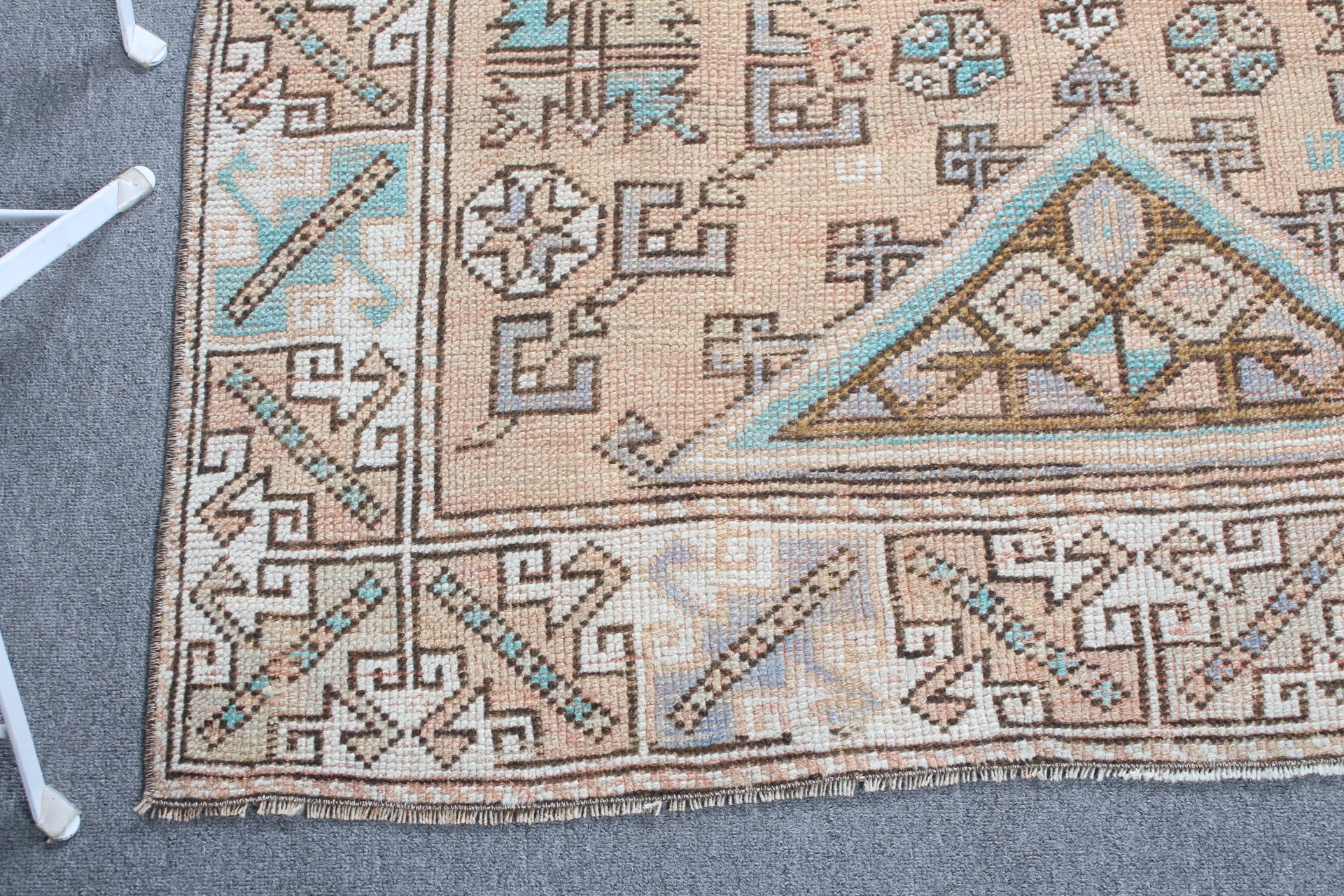 Giriş Halısı, Vintage Halı, Oushak Halıları, Fas Halıları, Yatak Odası Halıları, Mutfak Halıları, 4x5.3 ft Accent Halı, Bej Yatak Odası Halısı, Türk Halıları