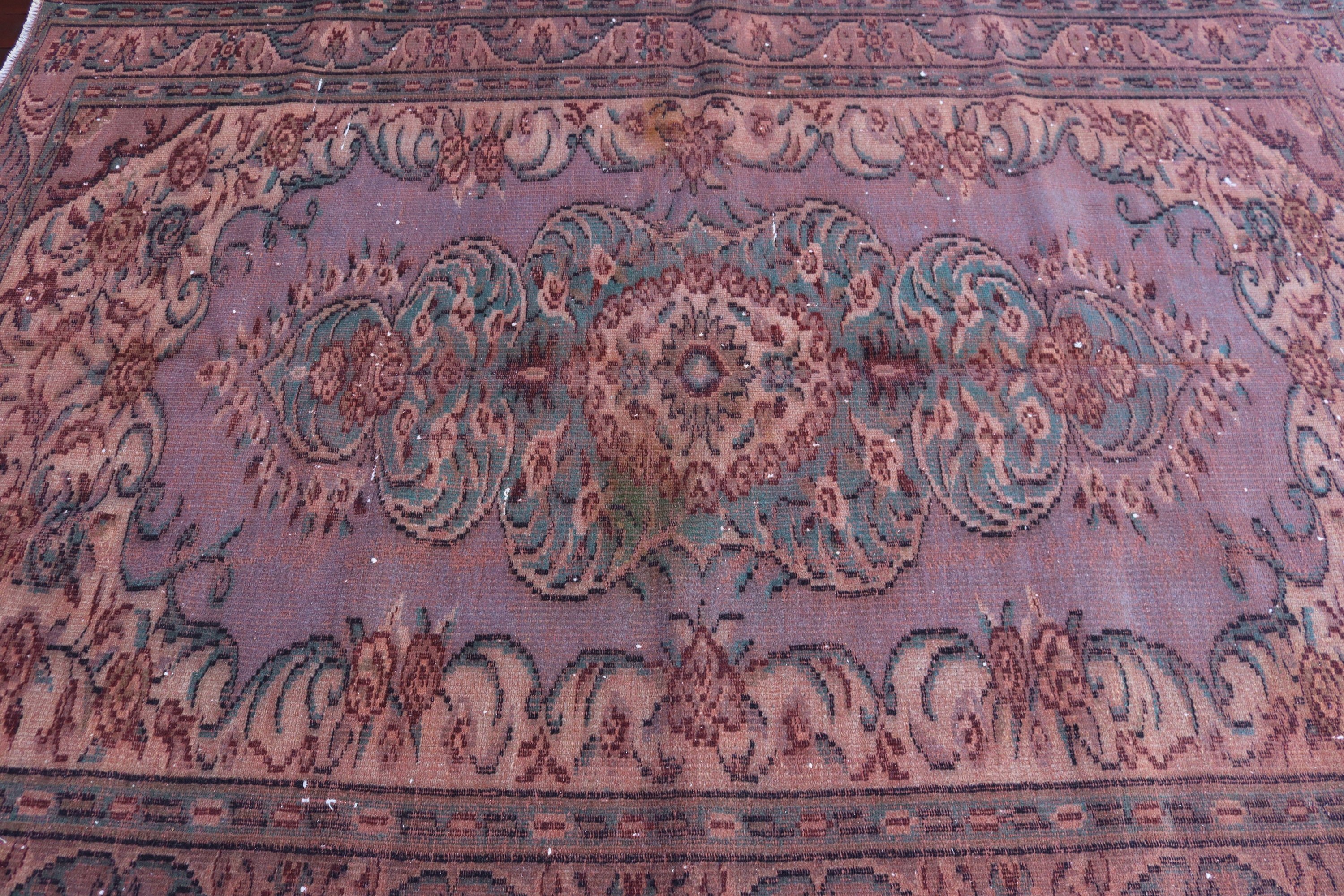 Türk Halıları, Oturma Odası Halısı, Anadolu Halısı, Kahverengi Yer Halısı, 5.4x7.7 ft Büyük Halı, Büyük Vintage Halılar, Ev Dekor Halıları, Vintage Halı