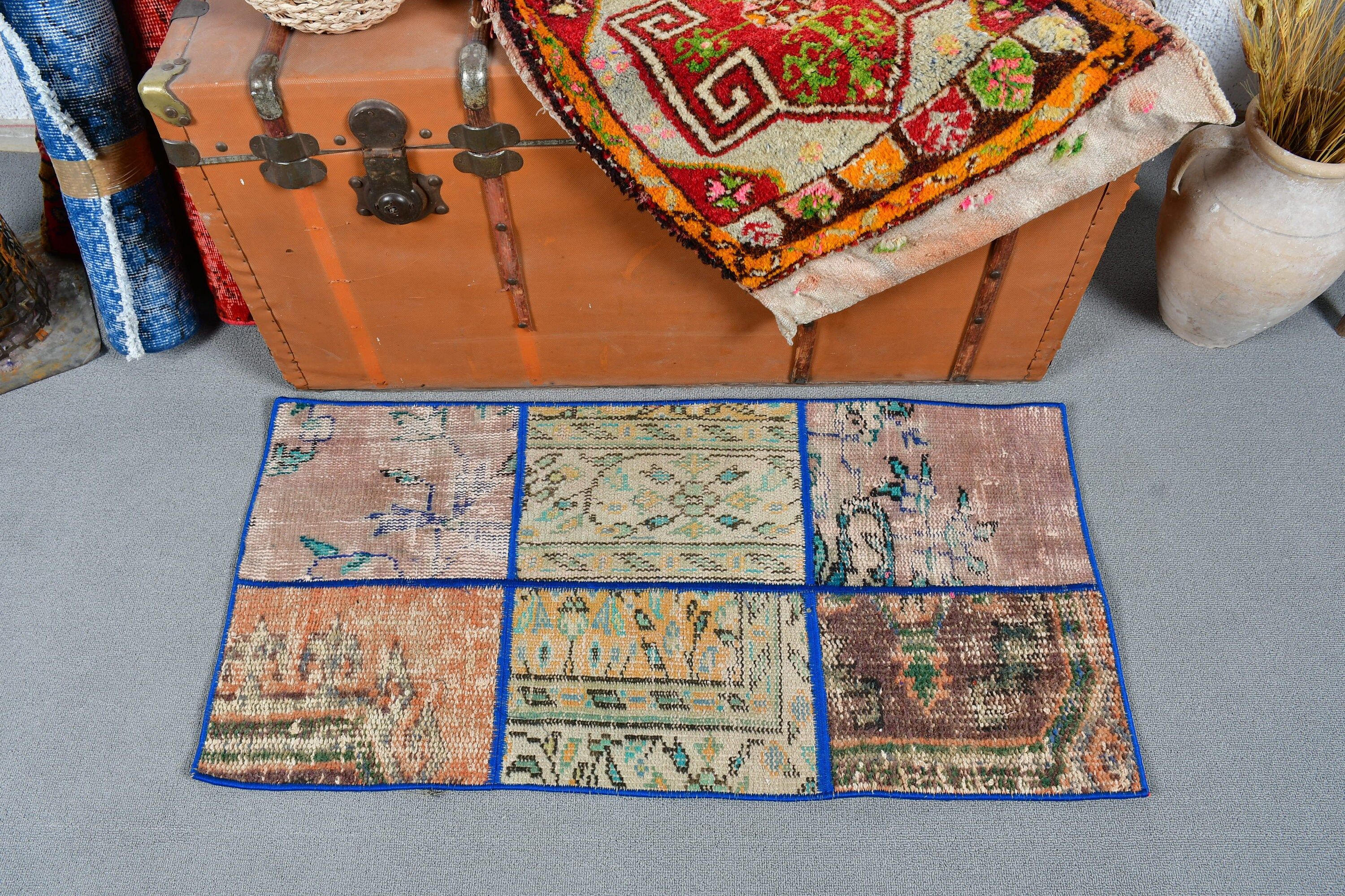 Anatolian Rugs, Wool Bath Mat Rug, Nursery Rug, Bath Rugs, 1.6x3.3 ft Small Rug, Moroccan Rug, Turkish Rugs, Vintage Rug, Rugs for Door Mat