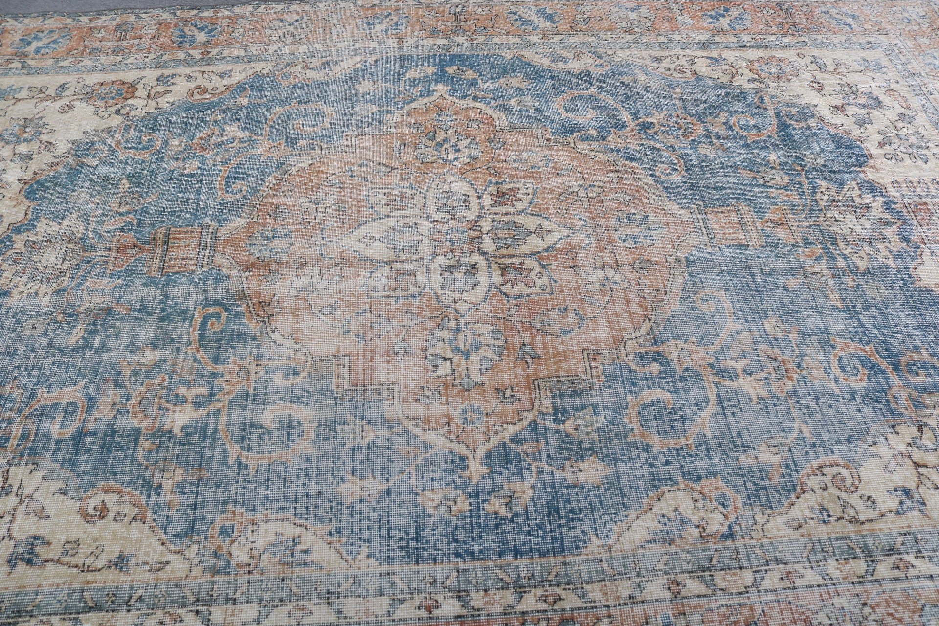 Living Room Rug, Vintage Rug, Turkish Rugs, Dorm Rug, Rugs for Saloon, Floor Rugs, Oriental Rug, 6.9x10.6 ft Oversize Rug, Dining Room Rug