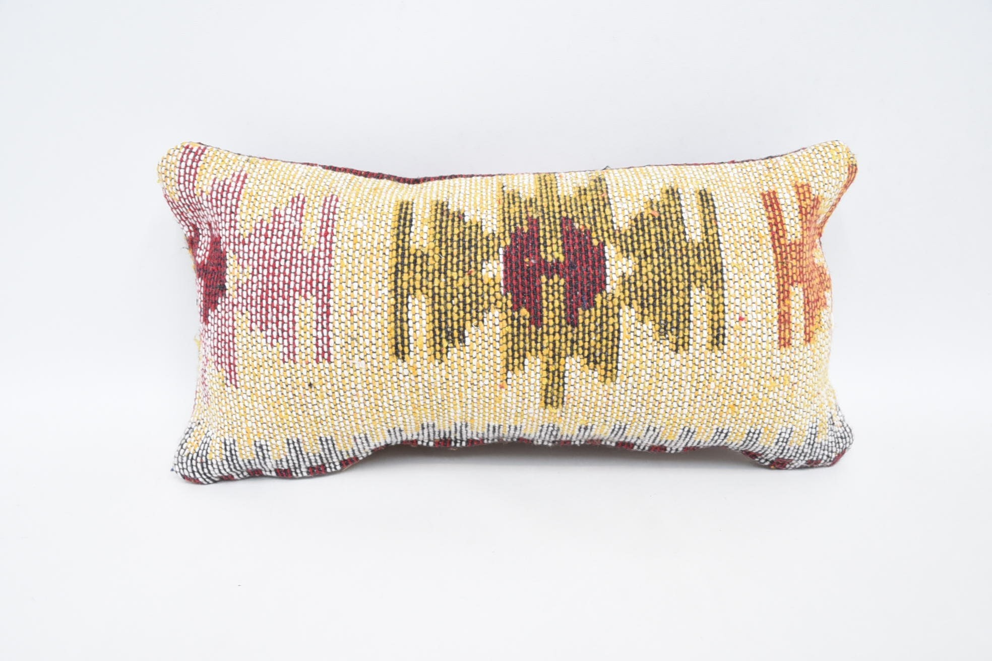 Vintage Kilim Throw Pillow, Outdoor Bolster Pillow Case, Customized Pillow Case, Turkish Pillow, 8"x16" Red Pillow Case, Vintage Pillow