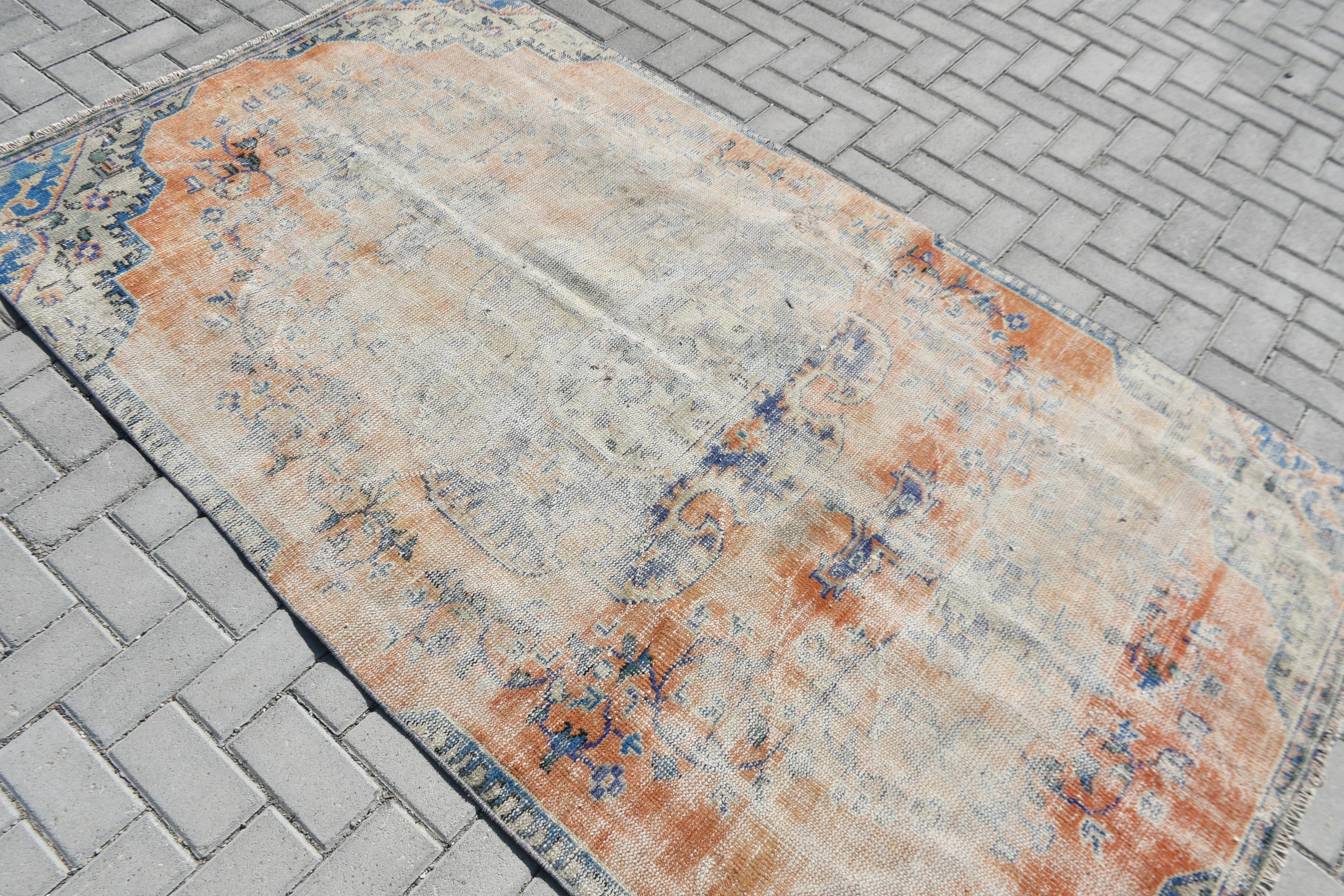 Cute Rug, Boho Area Rug Rugs, 4.5x7.6 ft Area Rugs, Blue Floor Rugs, Vintage Rug, Rugs for Indoor, Oriental Rug, Turkish Rug, Moroccan Rug