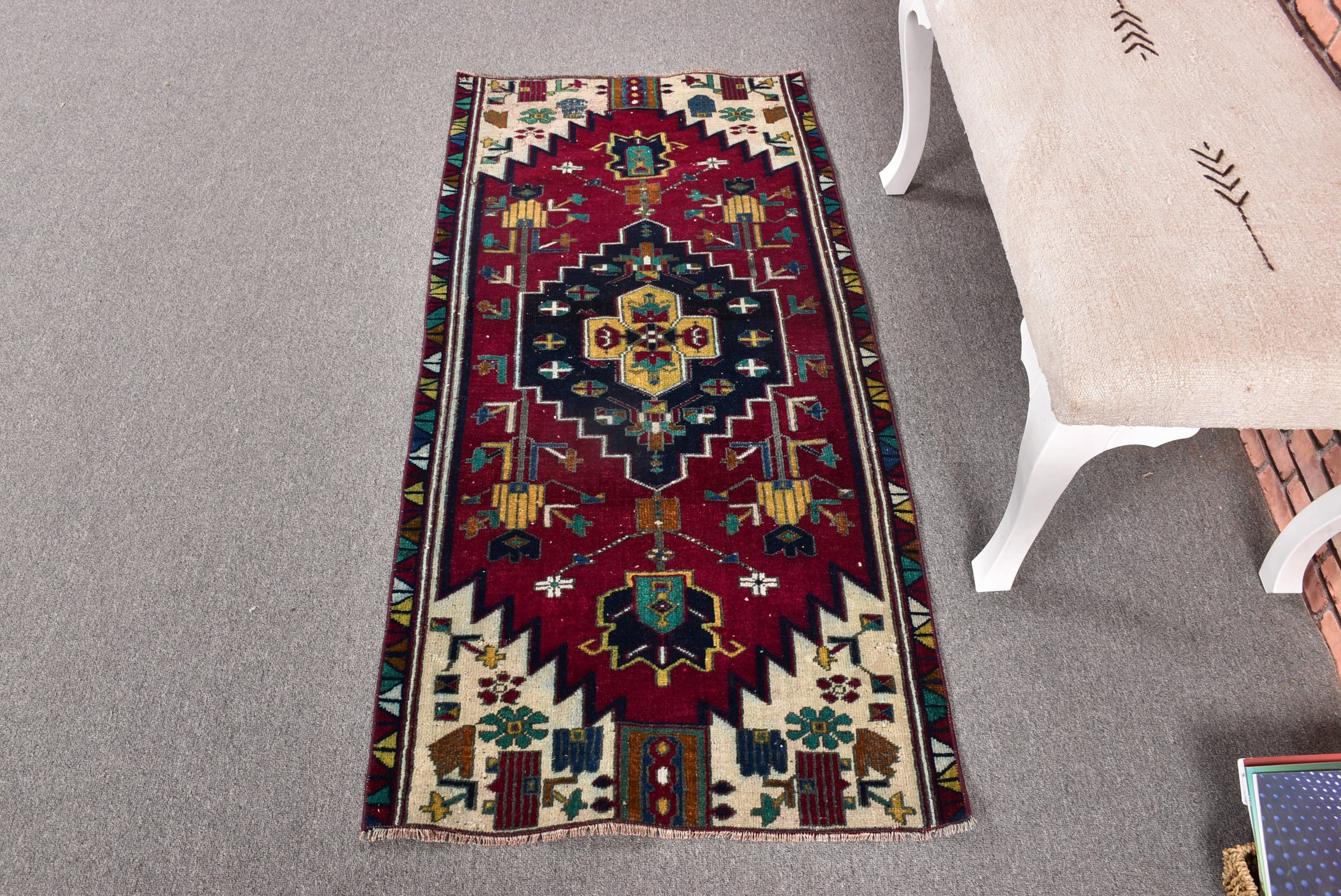 Fas Halısı, Oryantal Halı, Küçük Vintage Halı, 2,3x4,8 ft Küçük Halılar, Boho Halısı, Türk Halısı, Vintage Halı, Mor El Dokuma Halılar, Giriş Halısı