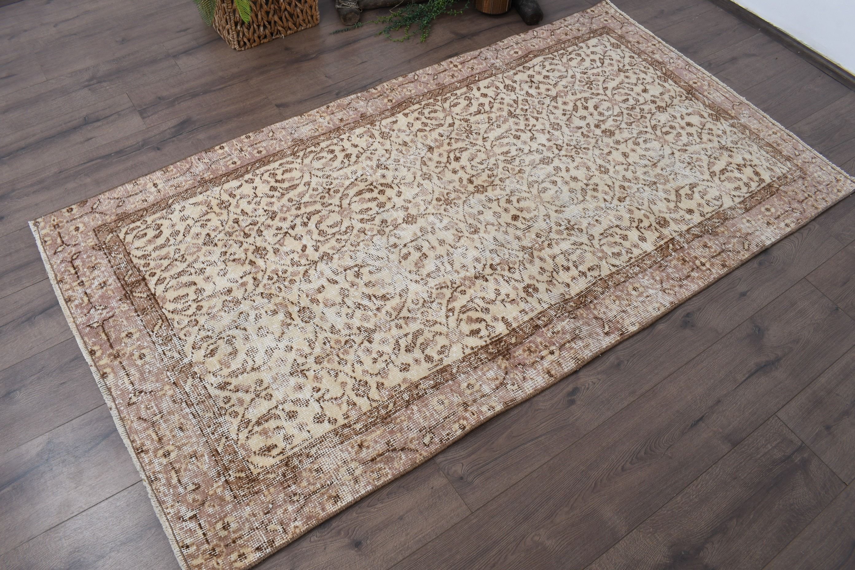 Turkish Rugs, Nursery Rugs, 3.3x6.3 ft Accent Rugs, Beige Antique Rug, Dorm Rugs, Vintage Rugs, Anatolian Rug, Moroccan Rugs, Bedroom Rug