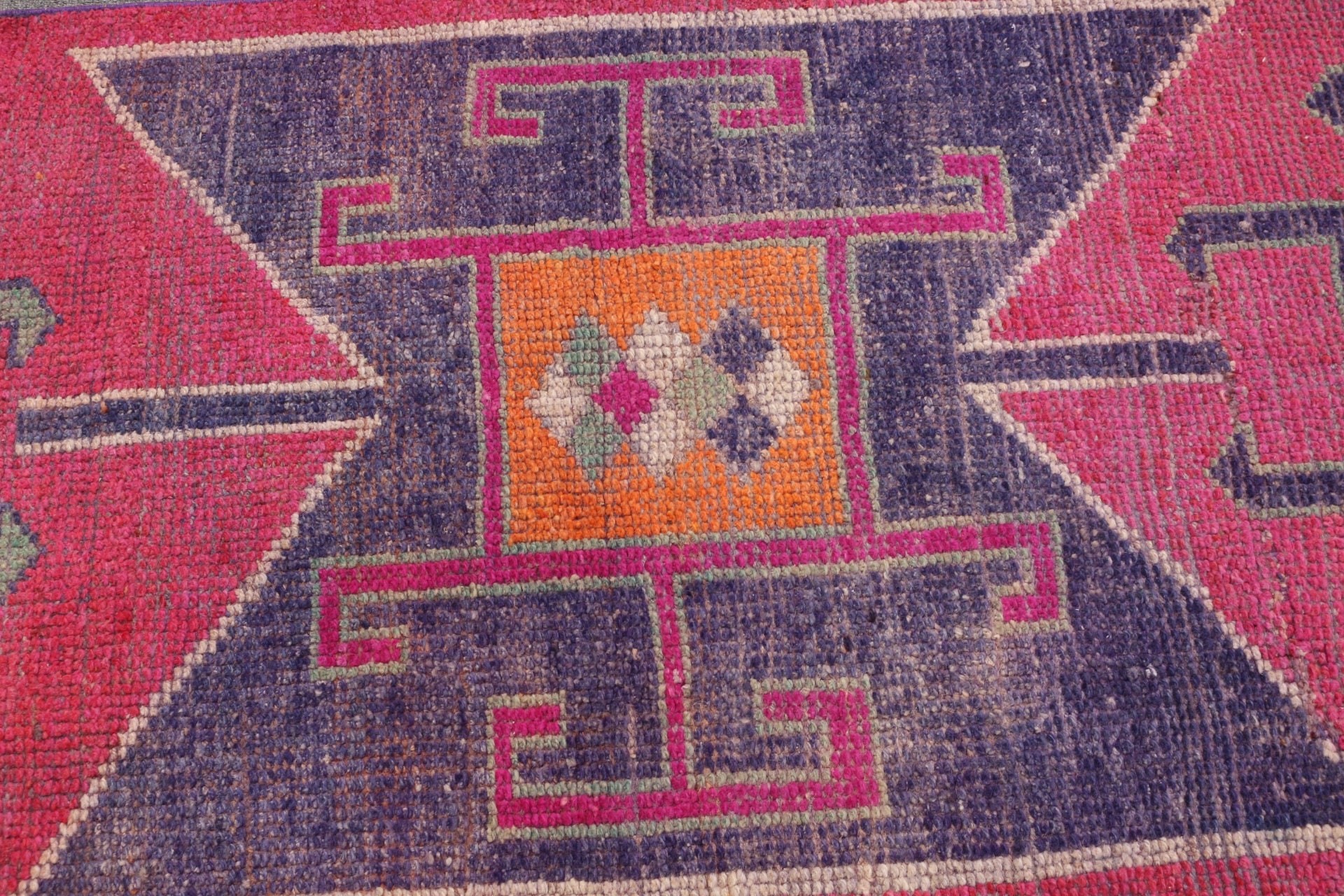 Orange Bedroom Rug, Kitchen Rug, Turkish Rug, Oushak Rug, Rugs for Hallway, 2.8x11.6 ft Runner Rug, Hallway Rug, Vintage Rug