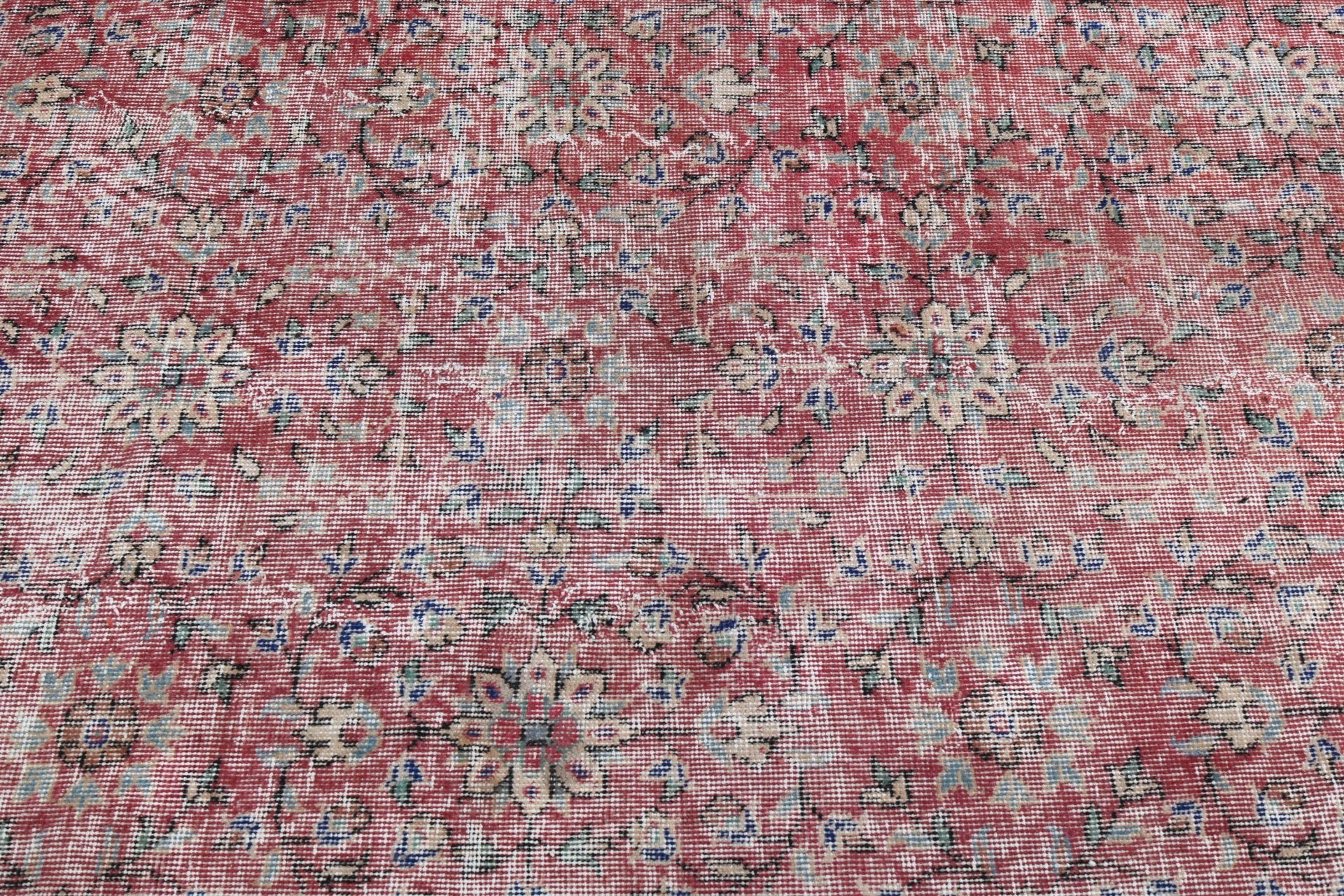 Home Decor Rug, Vintage Rug, 4.7x8.2 ft Area Rug, Boho Rugs, Turkish Rugs, Dining Room Rugs, Living Room Rugs, Rugs for Area, Red Wool Rug