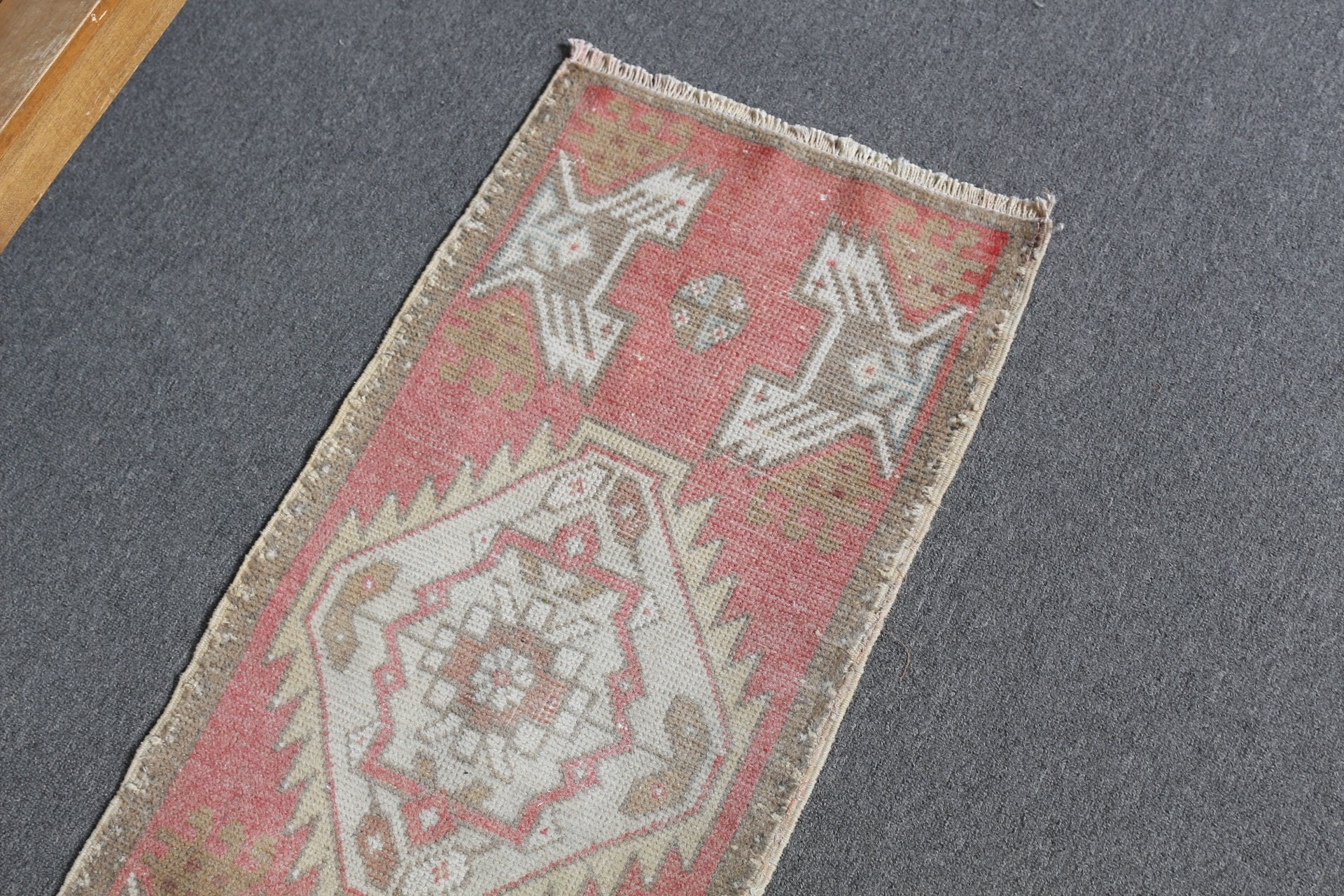 Bathroom Rug, 1.5x3.1 ft Small Rug, Red Bedroom Rug, Rugs for Entry, Vintage Rugs, Turkish Rug, Cool Rugs, Kitchen Rug