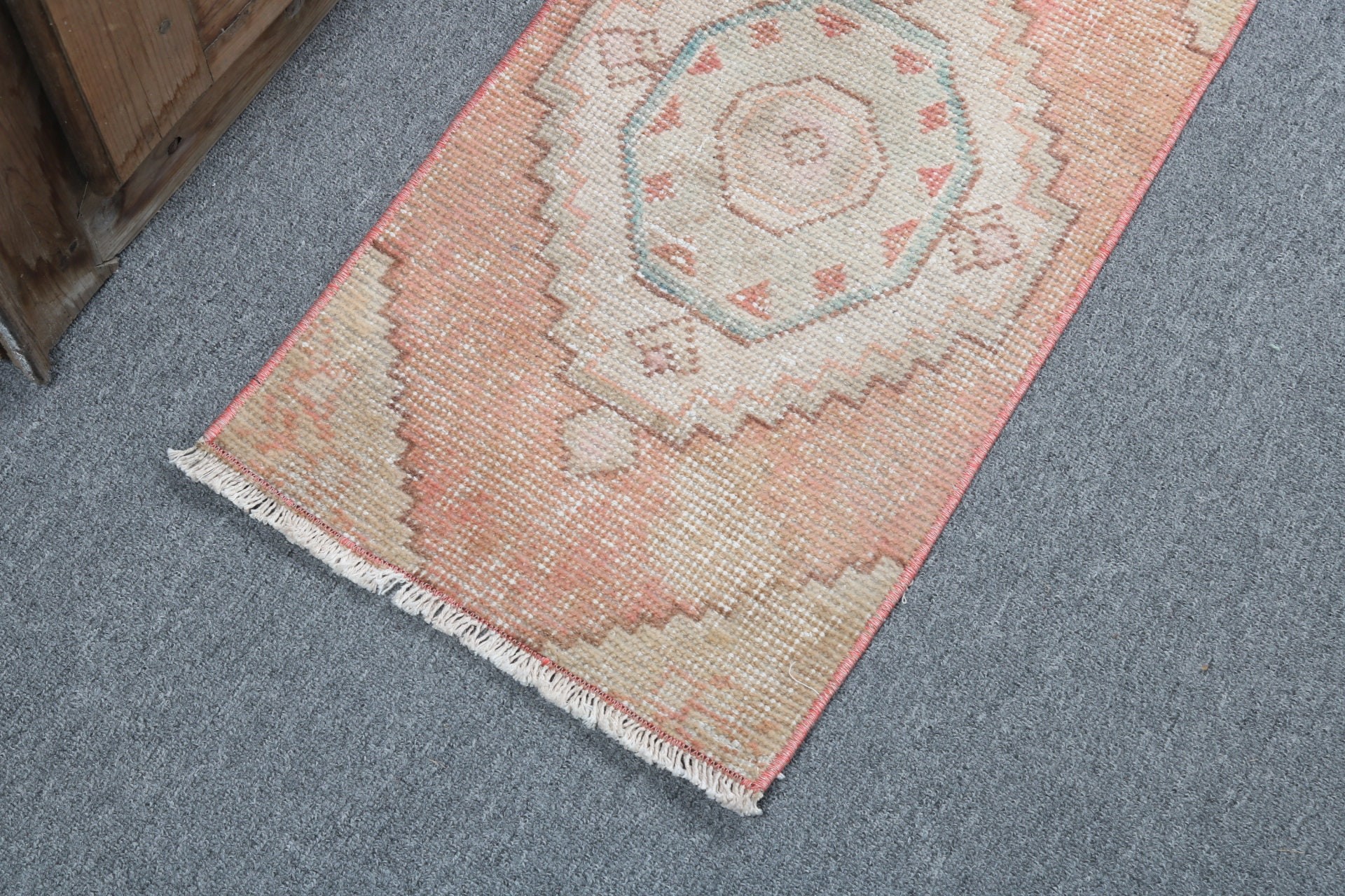 1.2x2.4 ft Small Rugs, Rugs for Small Boho, Floor Rugs, Turkish Rug, Bathroom Rug, Orange Moroccan Rug, Vintage Rug