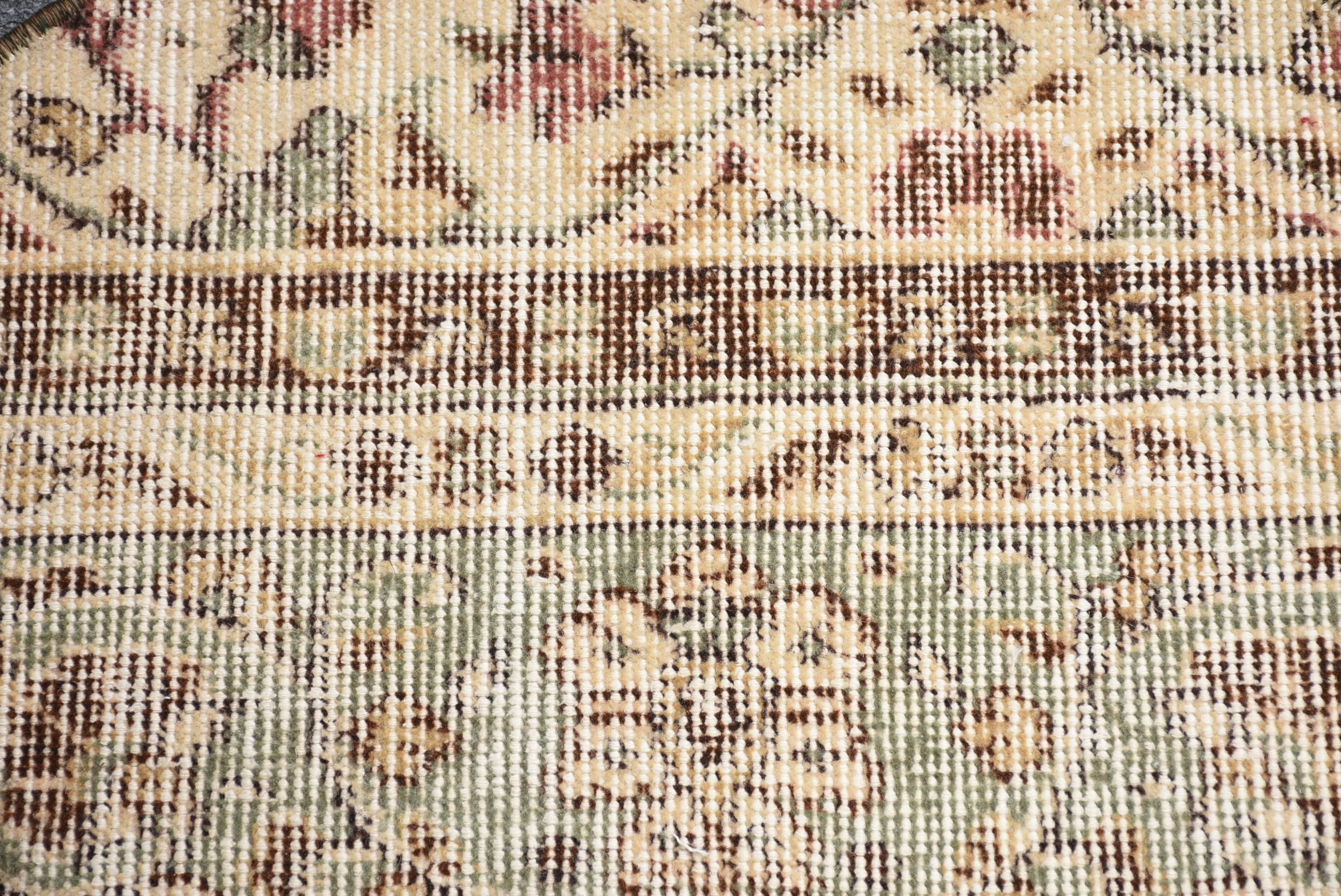 2.5x1.5 ft Small Rug, Door Mat Rugs, Rugs for Door Mat, Beige Kitchen Rugs, Entry Rug, Vintage Rug, Oushak Rug, Cool Rug, Turkish Rug