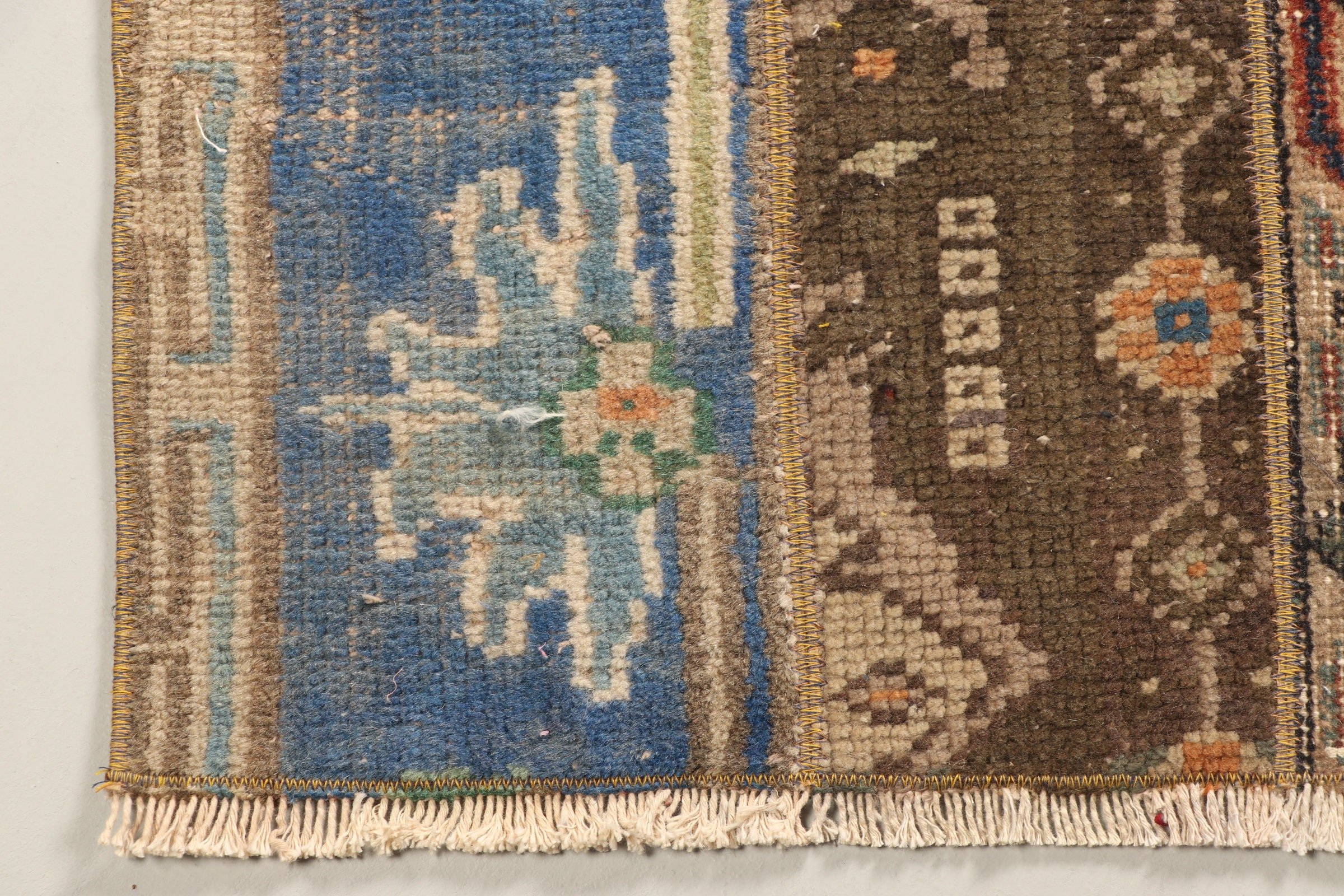 Nursery Rug, Vintage Rugs, Hand Woven Rug, Bathroom Rug, Kitchen Rugs, Blue Oriental Rug, Turkish Rug, 2.4x2.6 ft Small Rug