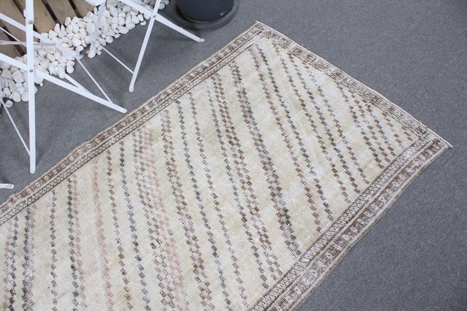 Beige Kitchen Rug, Rugs for Nursery, Nursery Rug, Vintage Rugs, Antique Rug, Entry Rug, 3.3x6.3 ft Accent Rug, Turkish Rugs