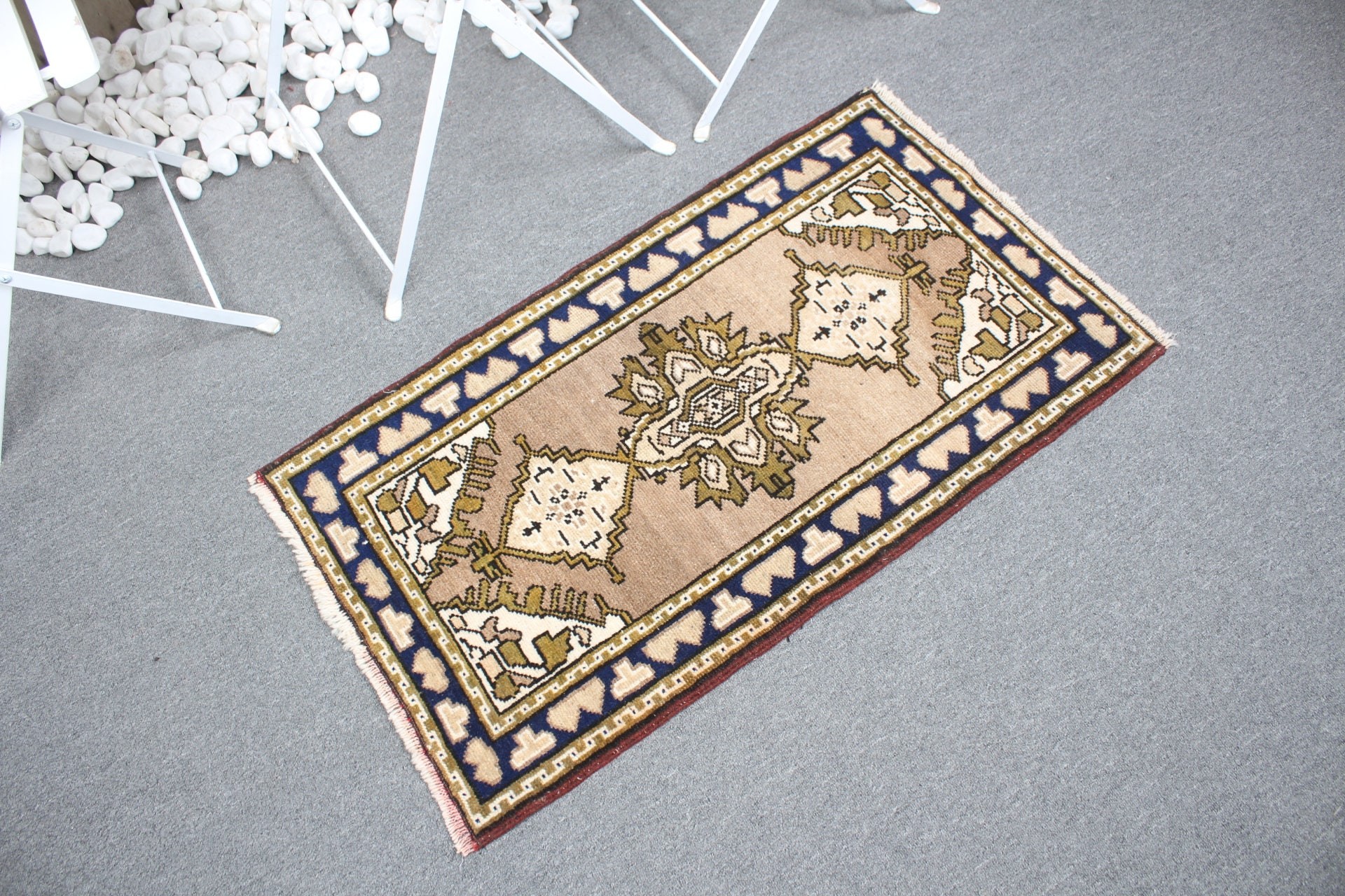 1.8x3.2 ft Small Rugs, Brown Kitchen Rugs, Bedroom Rugs, Rugs for Kitchen, Vintage Rug, Moroccan Rug, Turkish Rug, Floor Rug, Bath Rugs