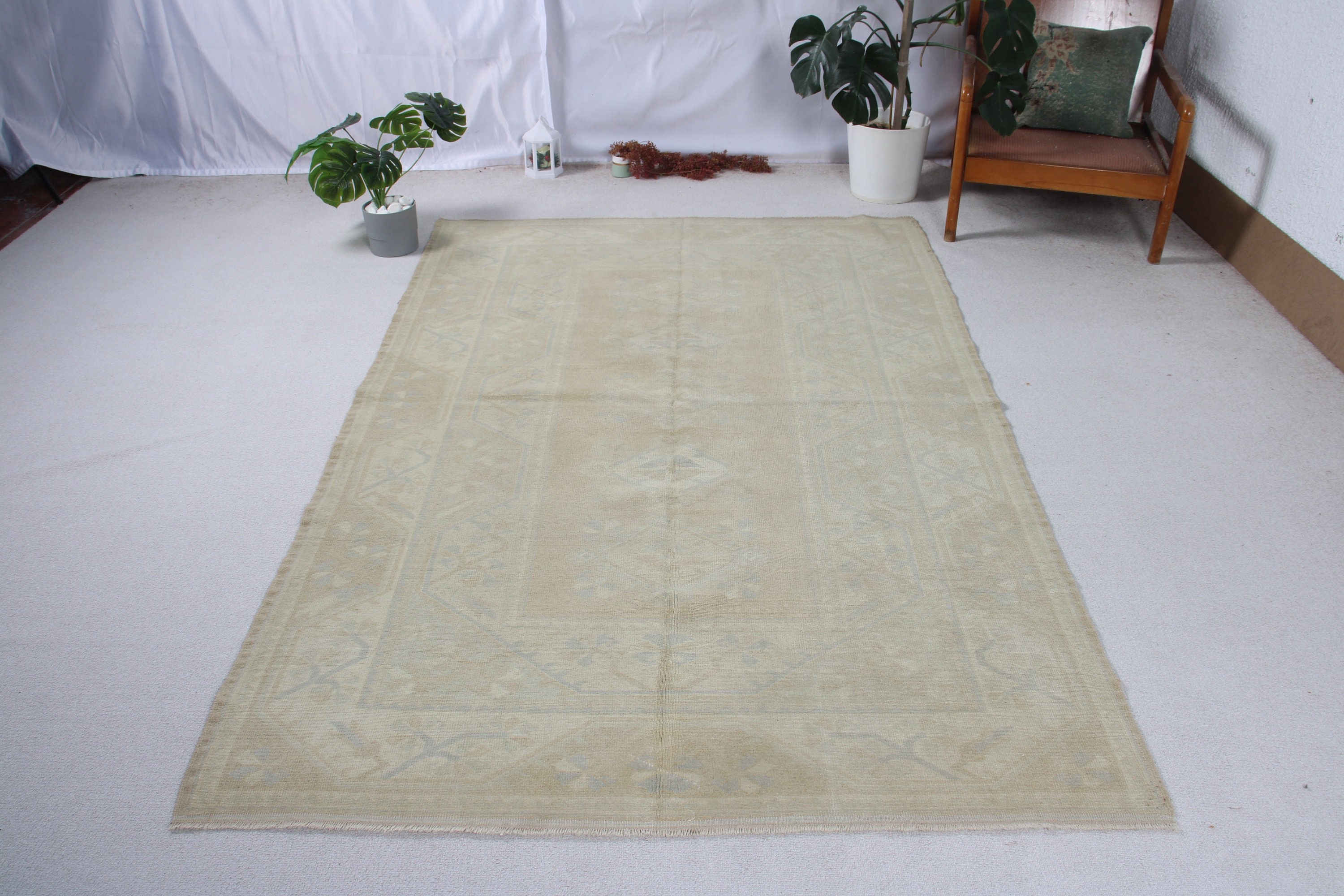 Türk Halıları, Yeşil Anadolu Halıları, Düz Dokuma Halılar, Yatak Odası Halısı, Vintage Halı, Oturma Odası Halıları, Vintage Alan Halıları, 5x7,9 ft Alan Halısı