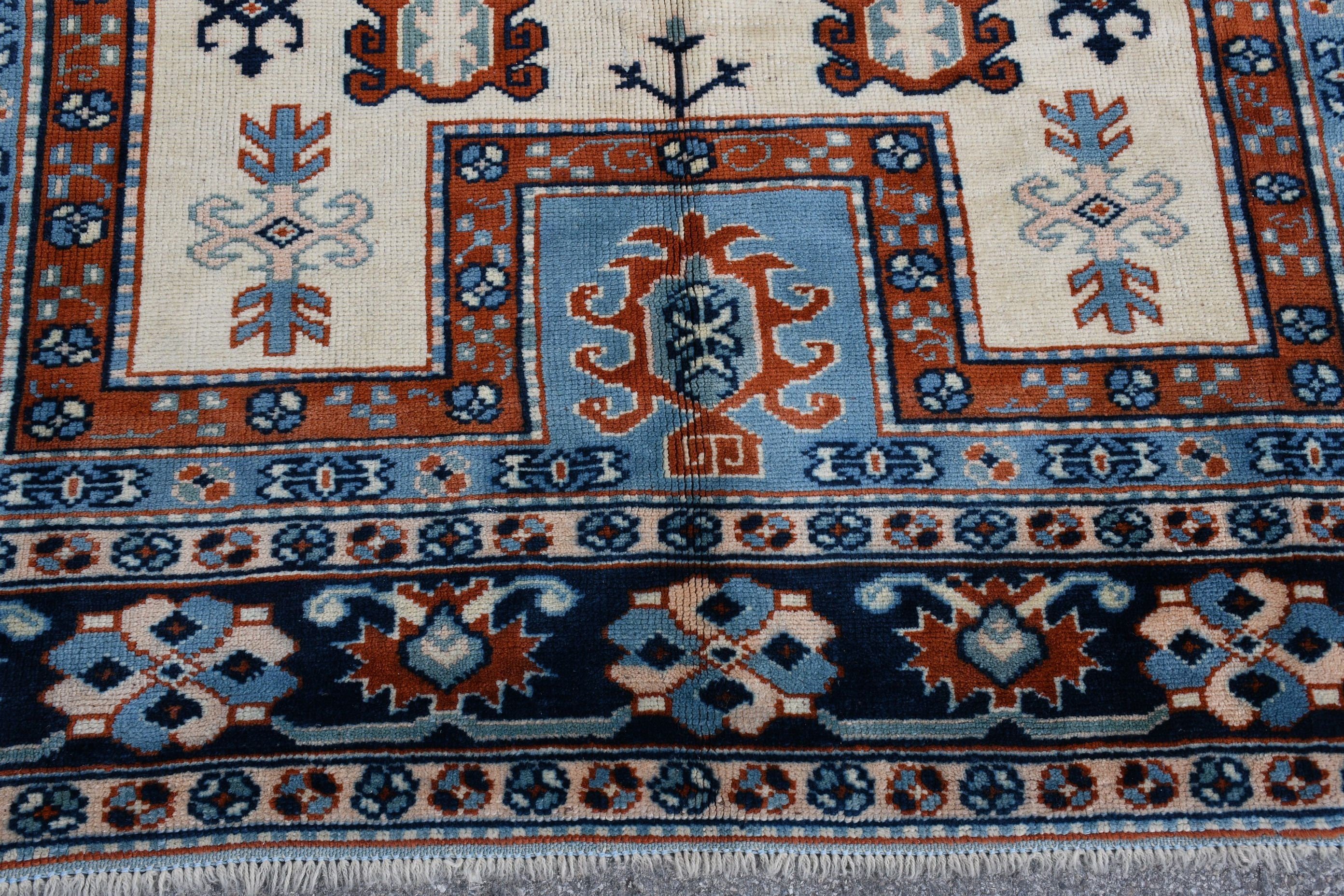 Living Room Rugs, Cool Rug, Turkish Rug, Ethnic Rugs, 5.8x8.2 ft Large Rugs, Dining Room Rugs, Blue Kitchen Rugs, Vintage Rug