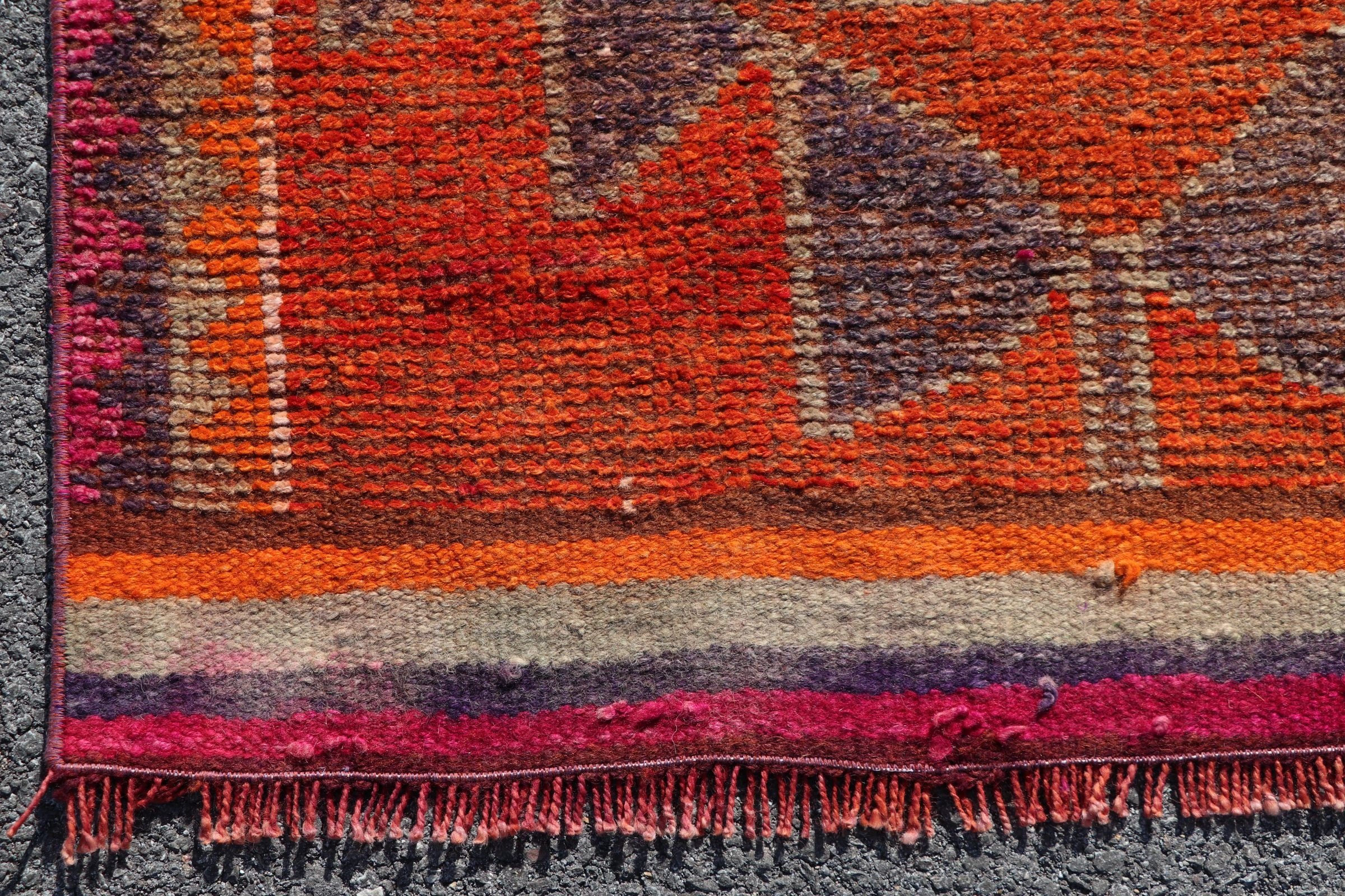 Hallway Rug, Antique Rug, Rugs for Corridor, Moroccan Rugs, Vintage Rug, Orange Kitchen Rug, Cute Rug, Turkish Rug, 3.3x11.1 ft Runner Rugs