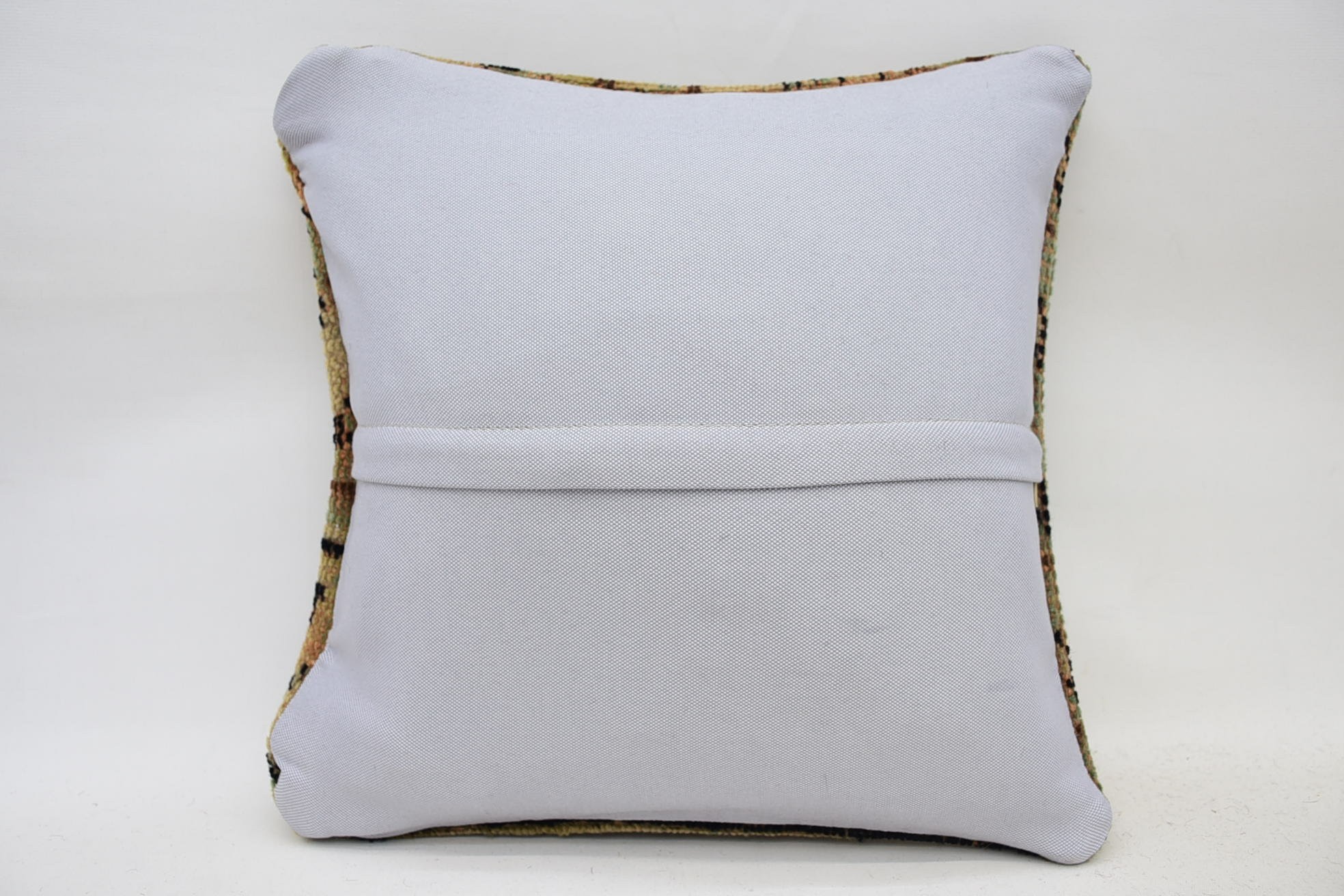 Retro Pillow Sham, Antique Pillows, Meditation Pillow Cover, Kilim Pillow, Retro Throw Pillow Case, Vintage Pillow, 14"x14" Beige Cushion
