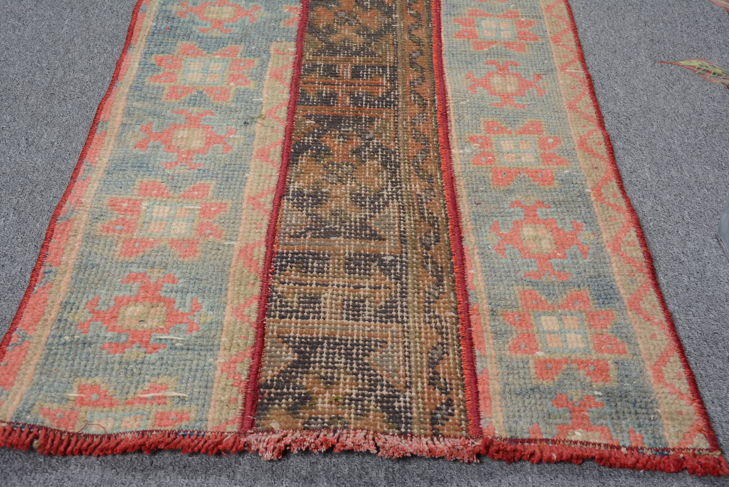 Floor Rug, Turkish Rug, Kitchen Rug, Vintage Rugs, Orange Antique Rug, Bohemian Rug, 1.8x2.8 ft Small Rugs, Door Mat Rug, Anatolian Rug