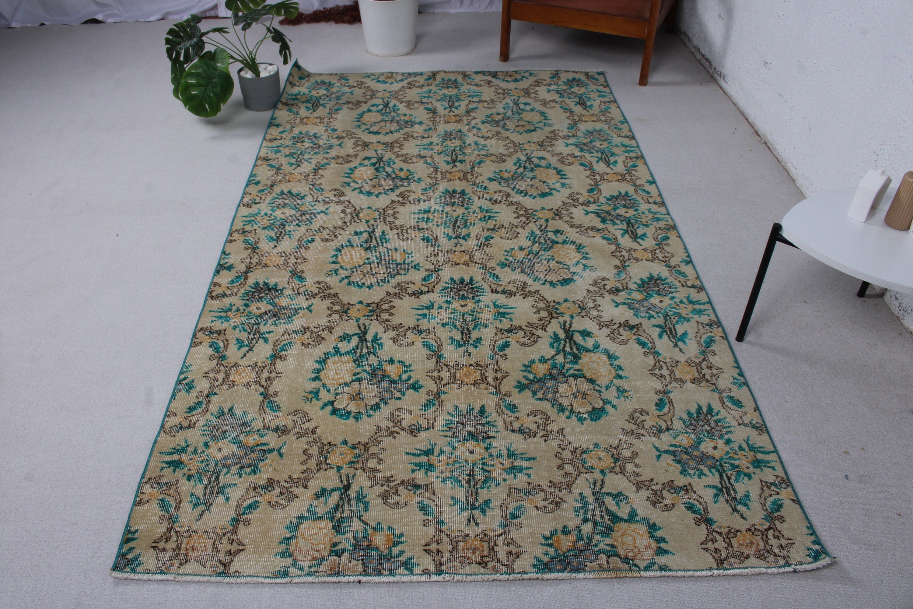 Türk Halısı, Oturma Odası Halısı, Bej Ev Dekor Halıları, 4,6x7,9 ft Alan Halıları, Yer Halıları, Vintage Halılar, Lüks Halılar, Açıklama Halıları, Boho Halı