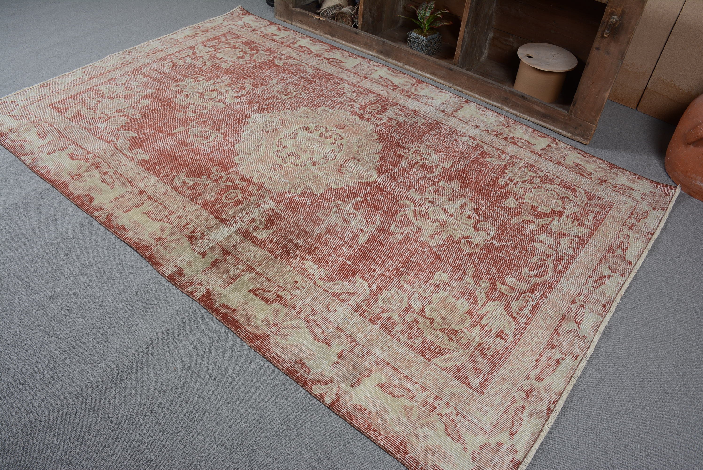 Dining Room Rug, Red Antique Rugs, Bedroom Rugs, Home Decor Rug, Vintage Rug, Turkish Rug, Antique Rug, 5.1x8 ft Large Rugs, Wedding Rugs