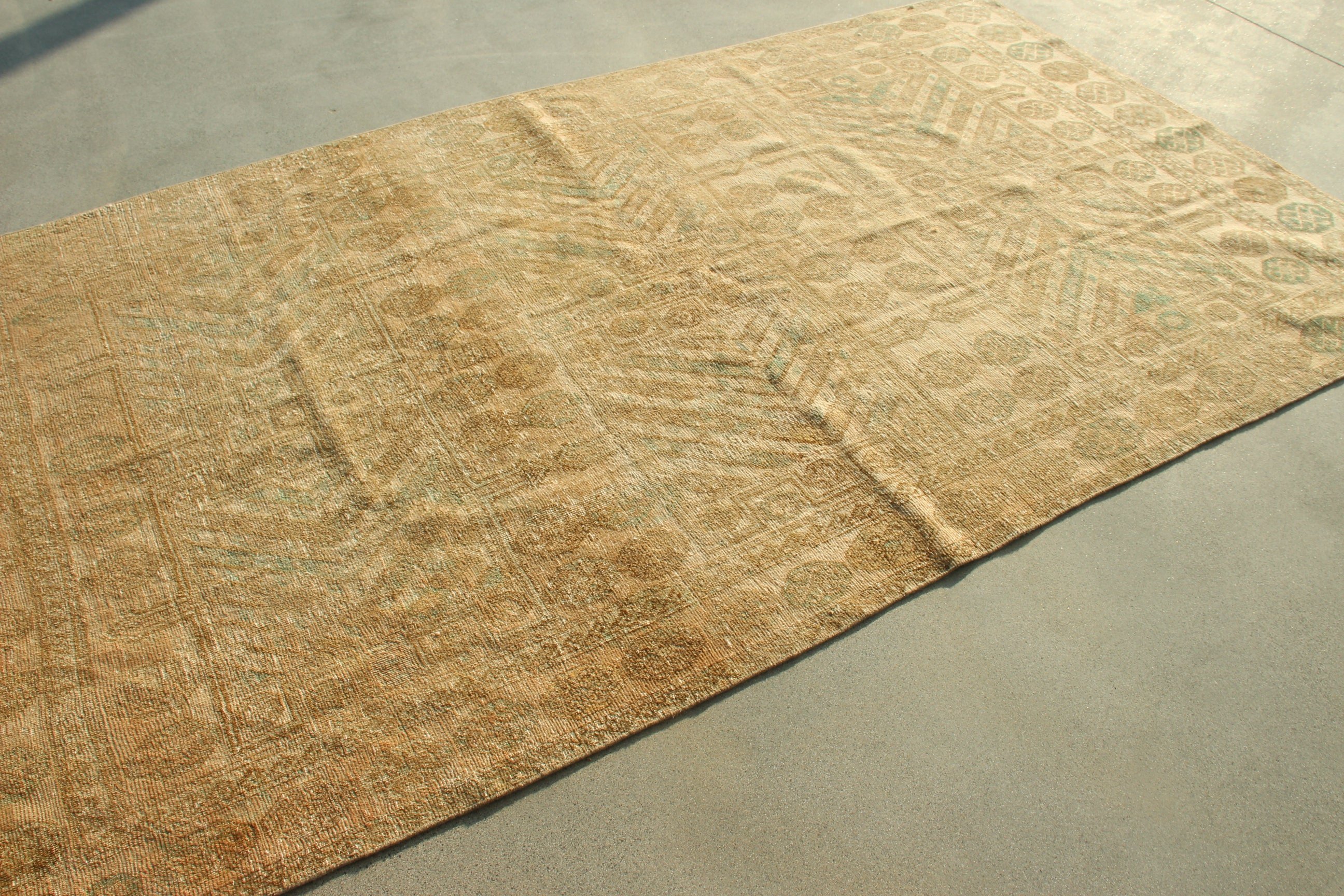 Vintage Rug, Bronze Anatolian Rug, Large Boho Rug, Large Oushak Rug, Floor Rugs, 5.3x9.3 ft Large Rugs, Turkish Rugs, Bedroom Rug