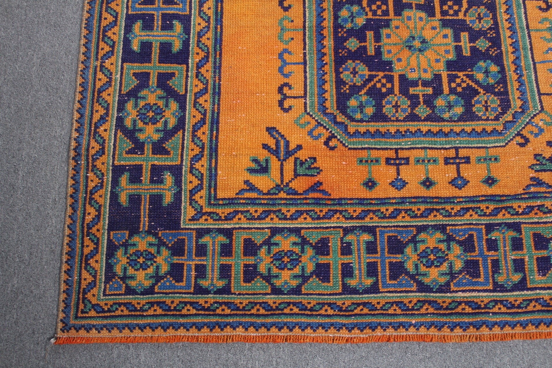 Rugs for Runner, Vintage Rugs, Turkish Rug, Corridor Rug, Cool Rug, Yellow Cool Rug, Floor Rug, Kitchen Rug, 4.3x11.3 ft Runner Rug