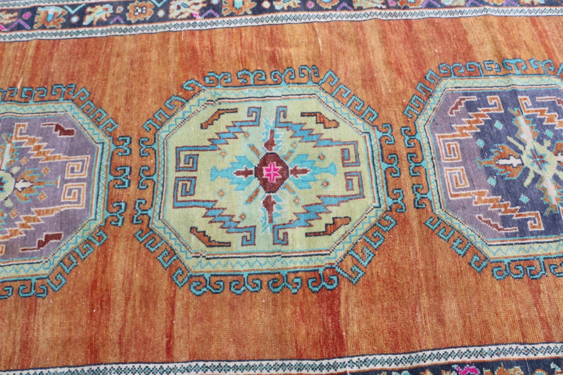 Orange Floor Rugs, Turkish Rugs, Dining Room Rug, 4.8x10.3 ft Large Rugs, Bedroom Rug, Home Decor Rug, Vintage Rug, Boho Rugs, Moroccan Rug
