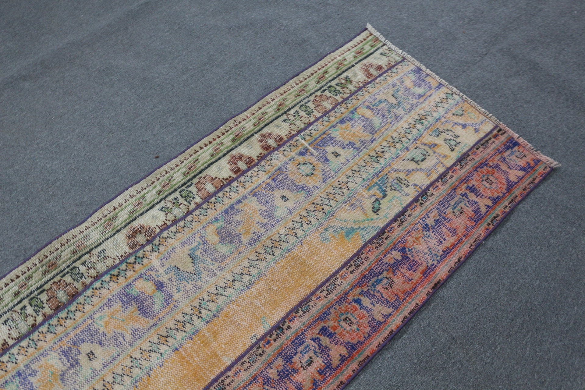 2.6x7.6 ft Runner Rugs, Rugs for Stair, Old Rug, Turkish Rug, Vintage Rugs, Hallway Rug, Home Decor Rug, Blue Kitchen Rugs