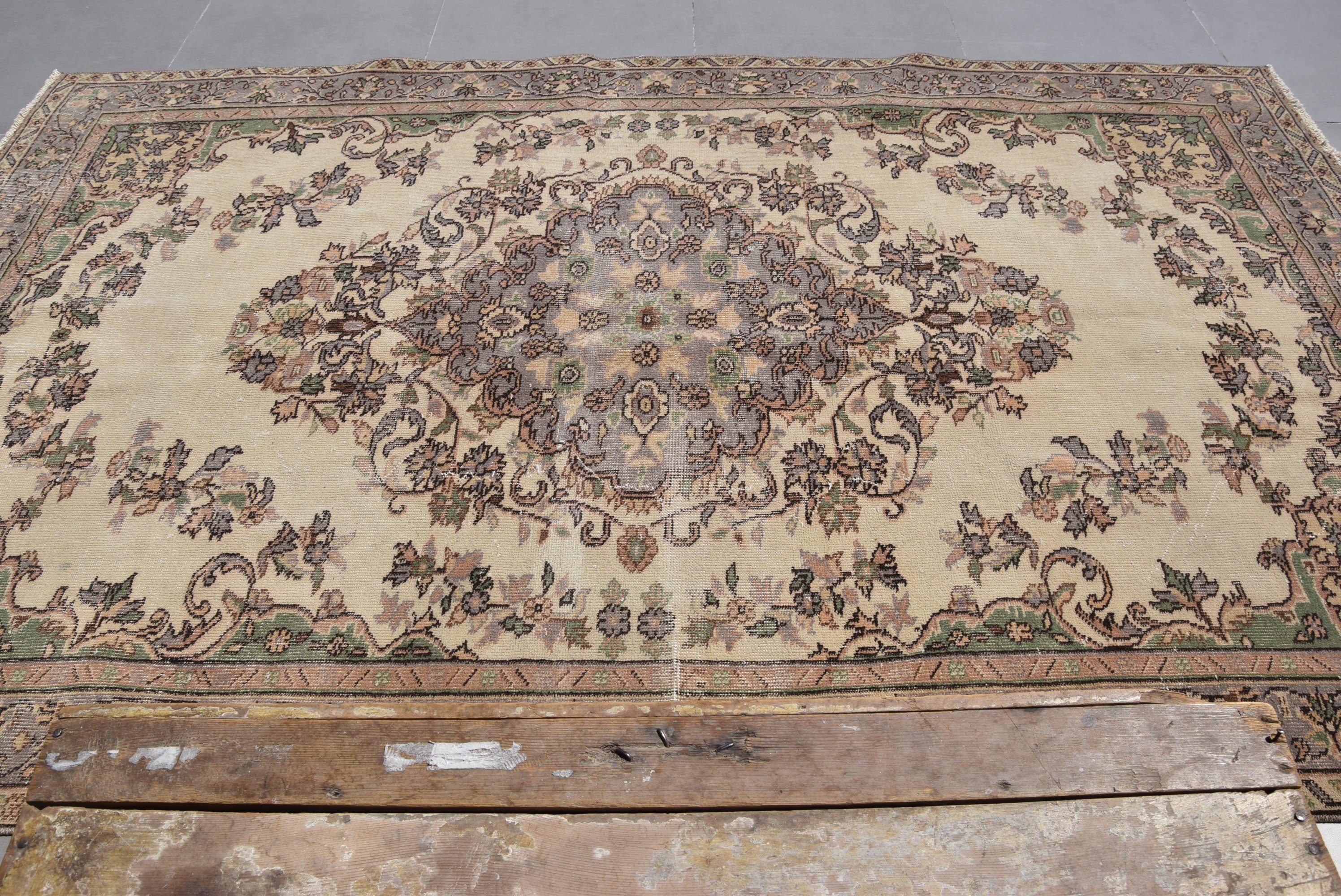 5.5x8.9 ft Büyük Halı, Ofis Halısı, Bej Ev Dekor Halıları, Vintage Halı, Oturma Odası Halısı, Fas Halısı, Yatak Odası Halısı, Türk Halıları, Yün Halı