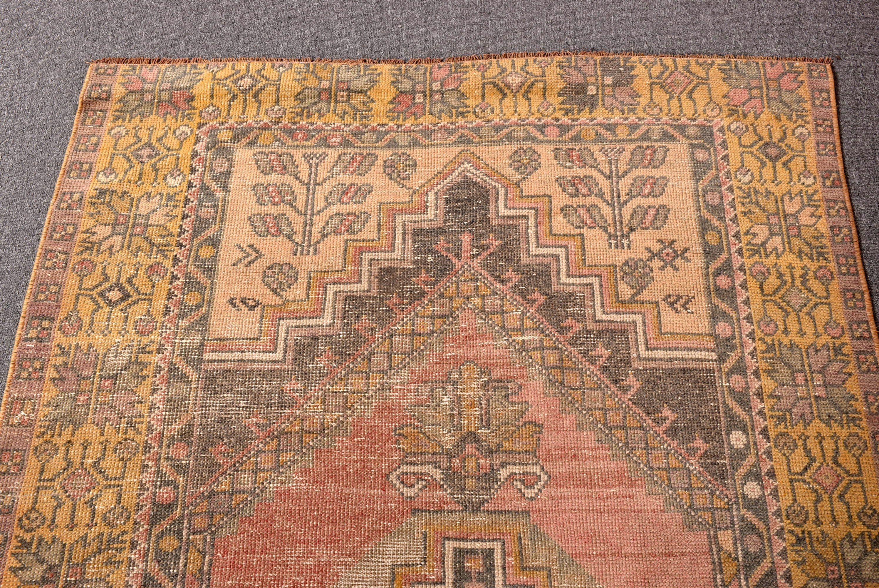 3.5x6.3 ft Aksan Halıları, Vintage Halılar, Modern Halı, Türk Halısı, Yatak Odası Halıları, Sarı Nötr Halılar, Türkiye Halısı, Dekoratif Halı