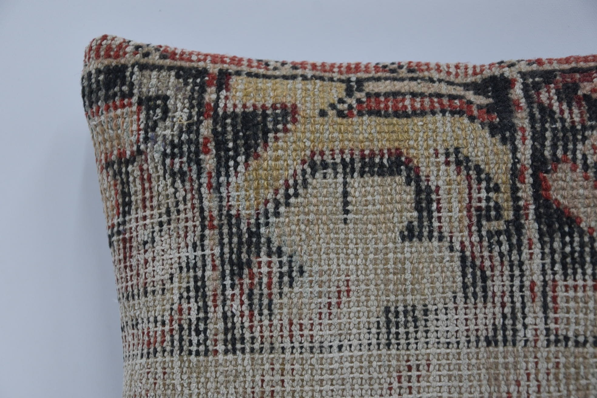 Kanepe Yastık, Kilim Yastık, Türünün Tek örneği Yastık Kılıfı, El Yapımı Kilim Yastık, Toptan Yastık, 16"x16" Bej Yastık Kılıfı