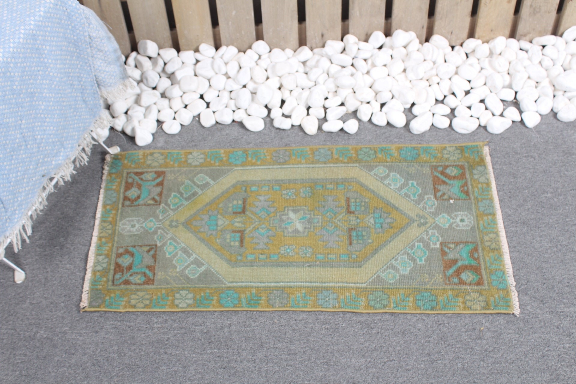 Yurt Halıları, Yeşil Fas Halısı, Anadolu Halıları, Yatak Odası Halıları, Vintage Halılar, 1.4x2.9 ft Küçük Halı, Çocuk Halısı, Türk Halısı, Ev Dekorasyonu Halıları