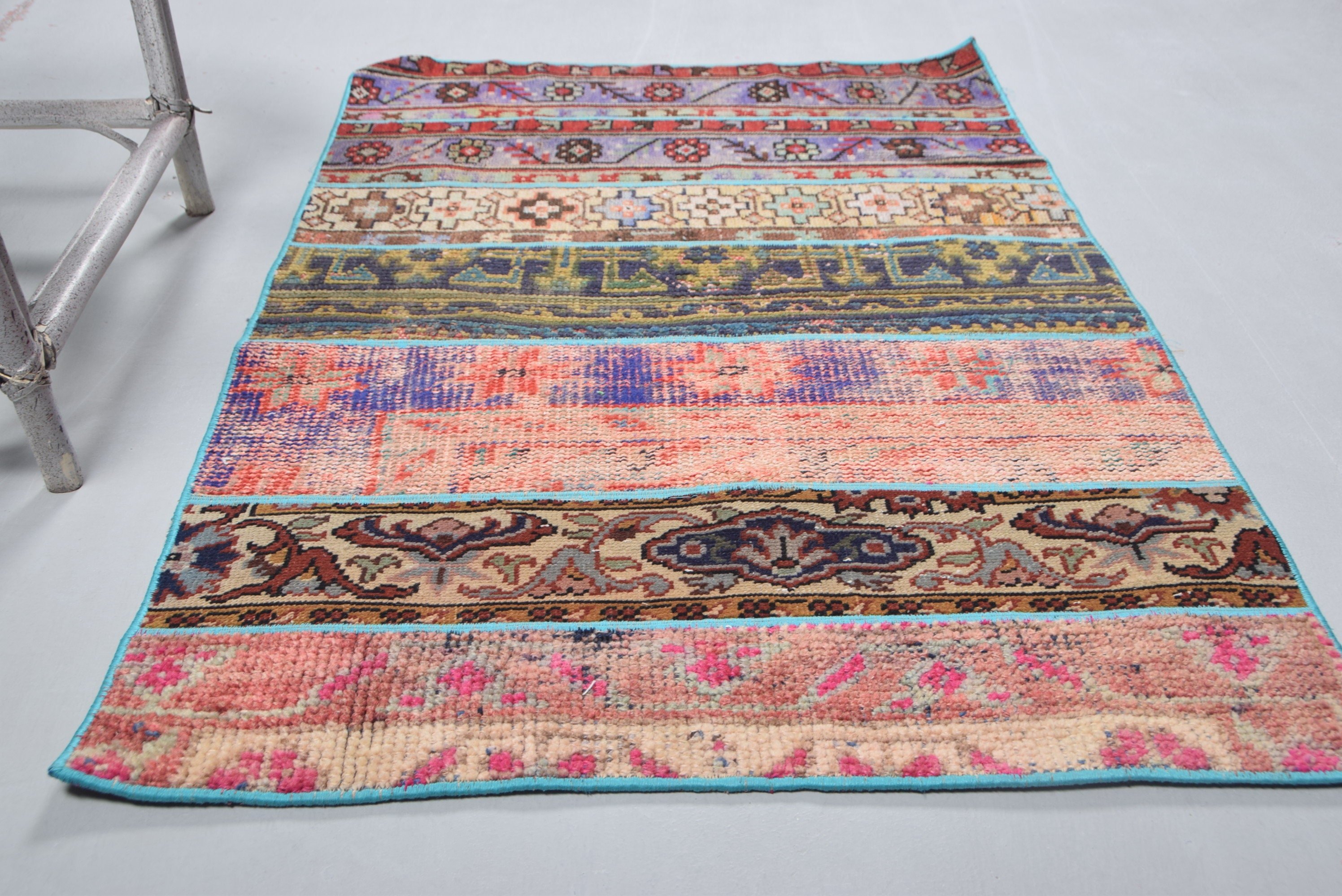 2,7x3,8 ft Küçük Halılar, Soğuk Halı, Giriş Halıları, Türk Halıları, Yün Halılar, Vintage Halı, Çocuk Odası Halıları, Eski Halı, Kırmızı Yatak Odası Halısı, Paspas Halısı