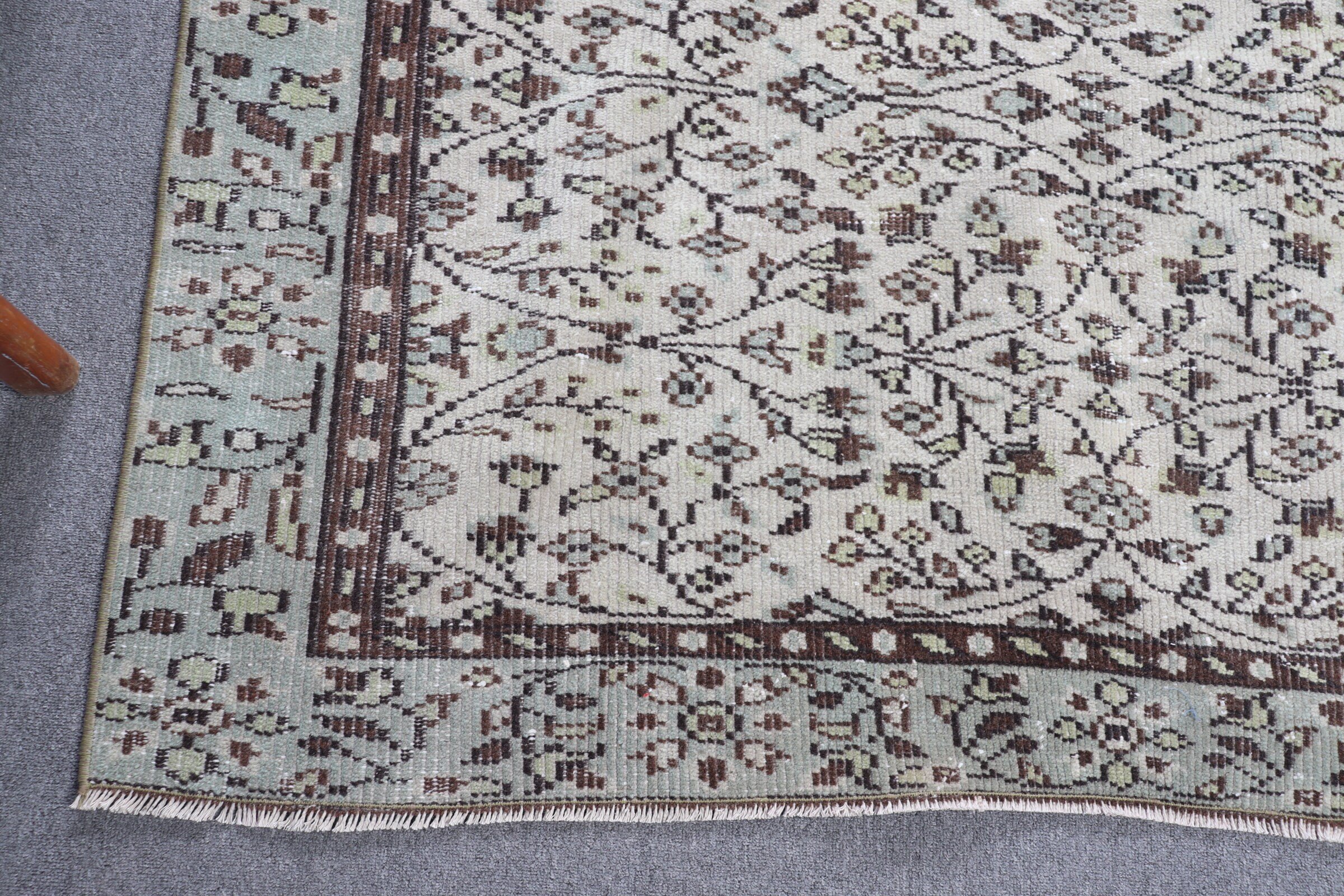 Living Room Rug, Cool Rugs, Turkish Rug, Vintage Rug, Art Rug, Dining Room Rug, Beige  5.1x8.8 ft Large Rug, Wool Rugs